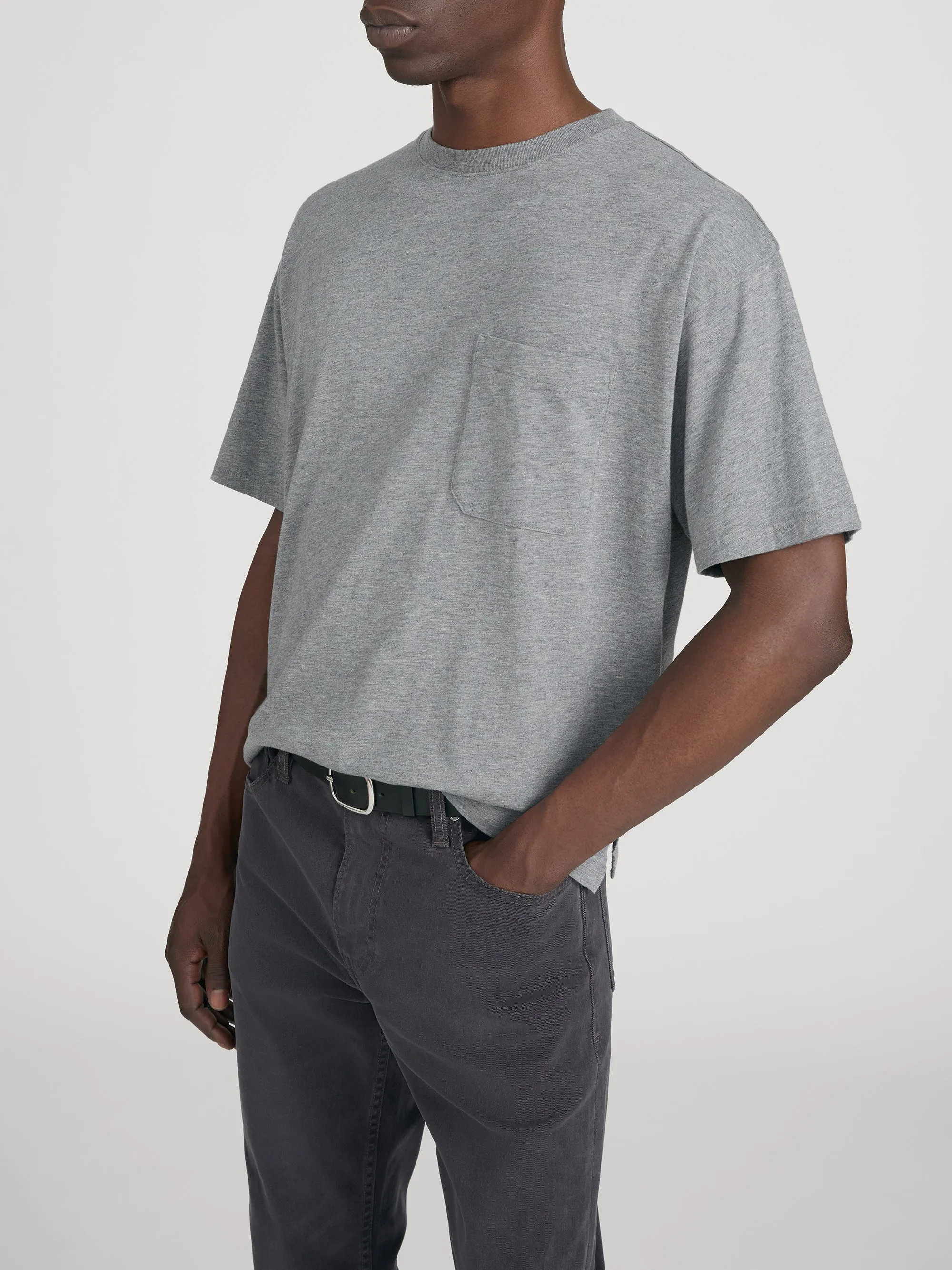 Relaxed Pocket Tee -- Light Grey Melange sold by Frame Denim product image thumbnail 5