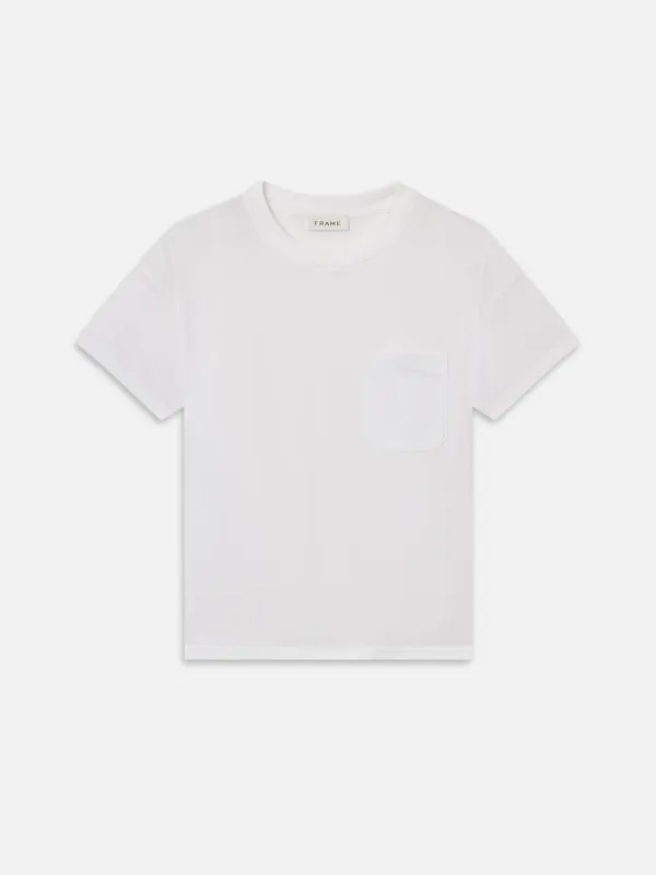 Relaxed Pocket Tee -- White made by Frame Denim