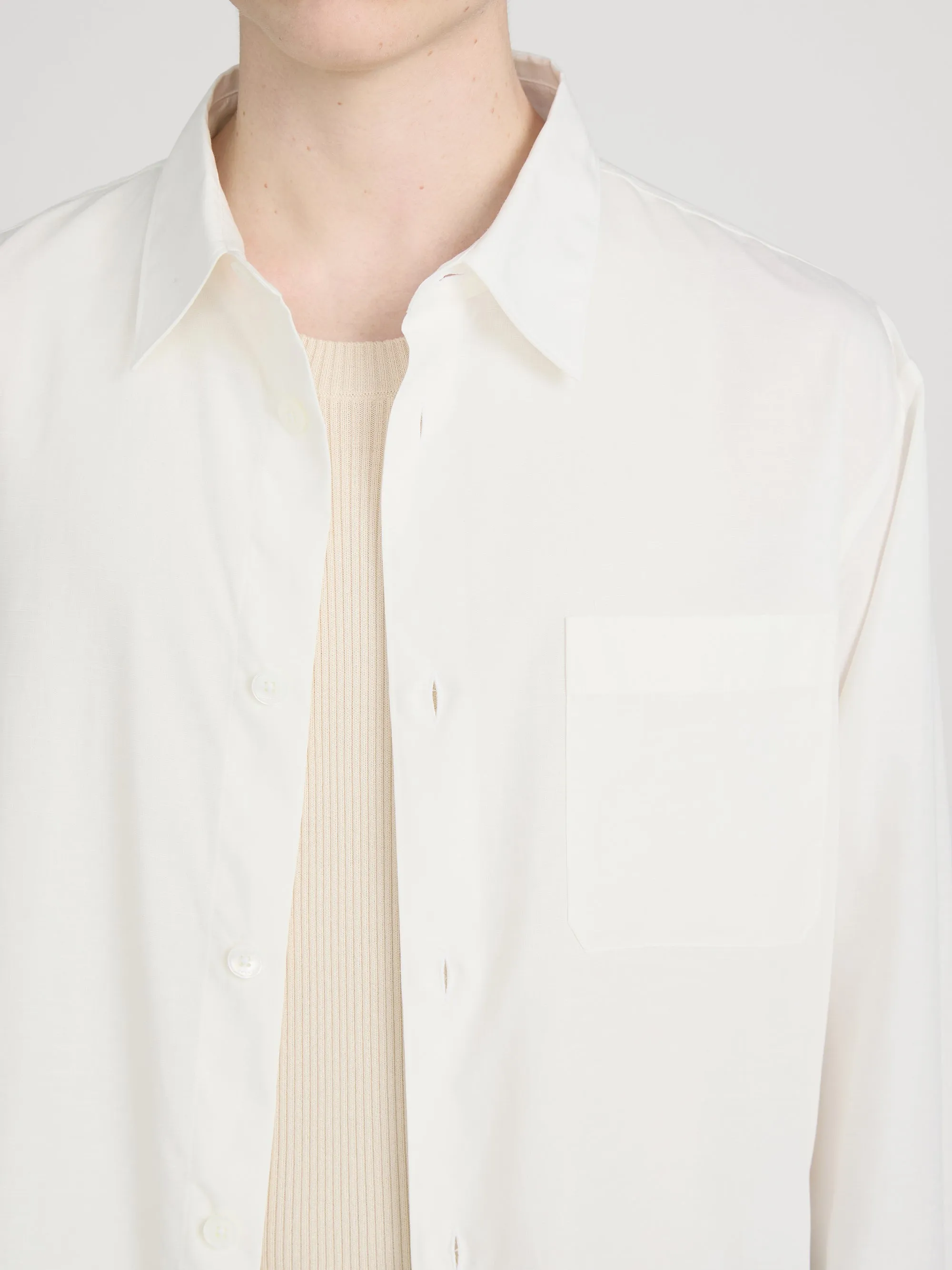 Linen Shirt -- White sold by Frame Denim product image thumbnail 5