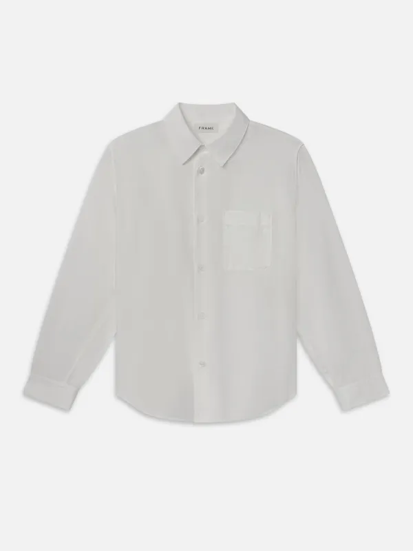Linen Shirt -- White made by Frame Denim