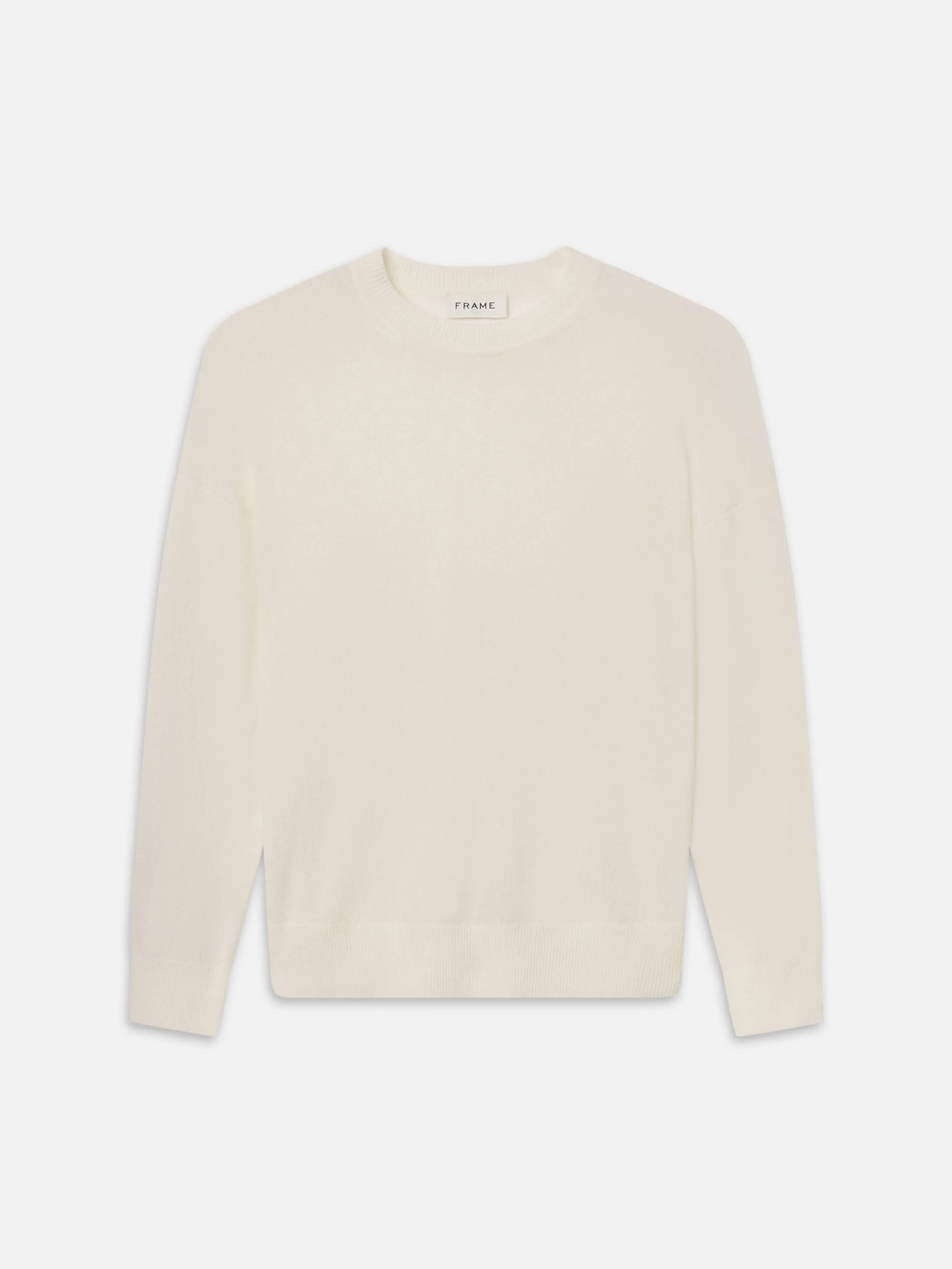 Lightweight Cashmere Blend Sweater -- Off White sold by Frame Denim