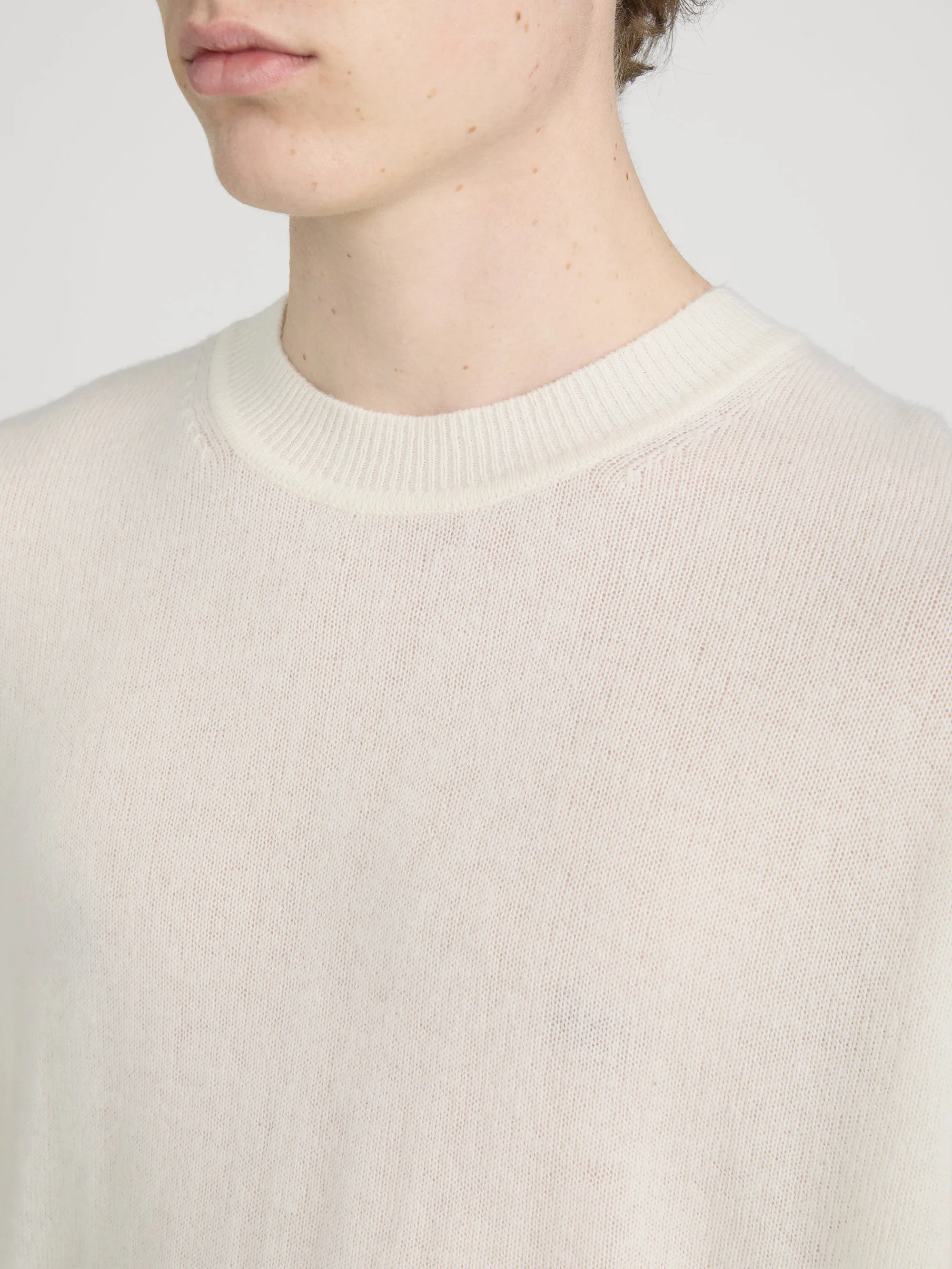 Lightweight Cashmere Blend Sweater -- Off White sold by Frame Denim product image thumbnail 5