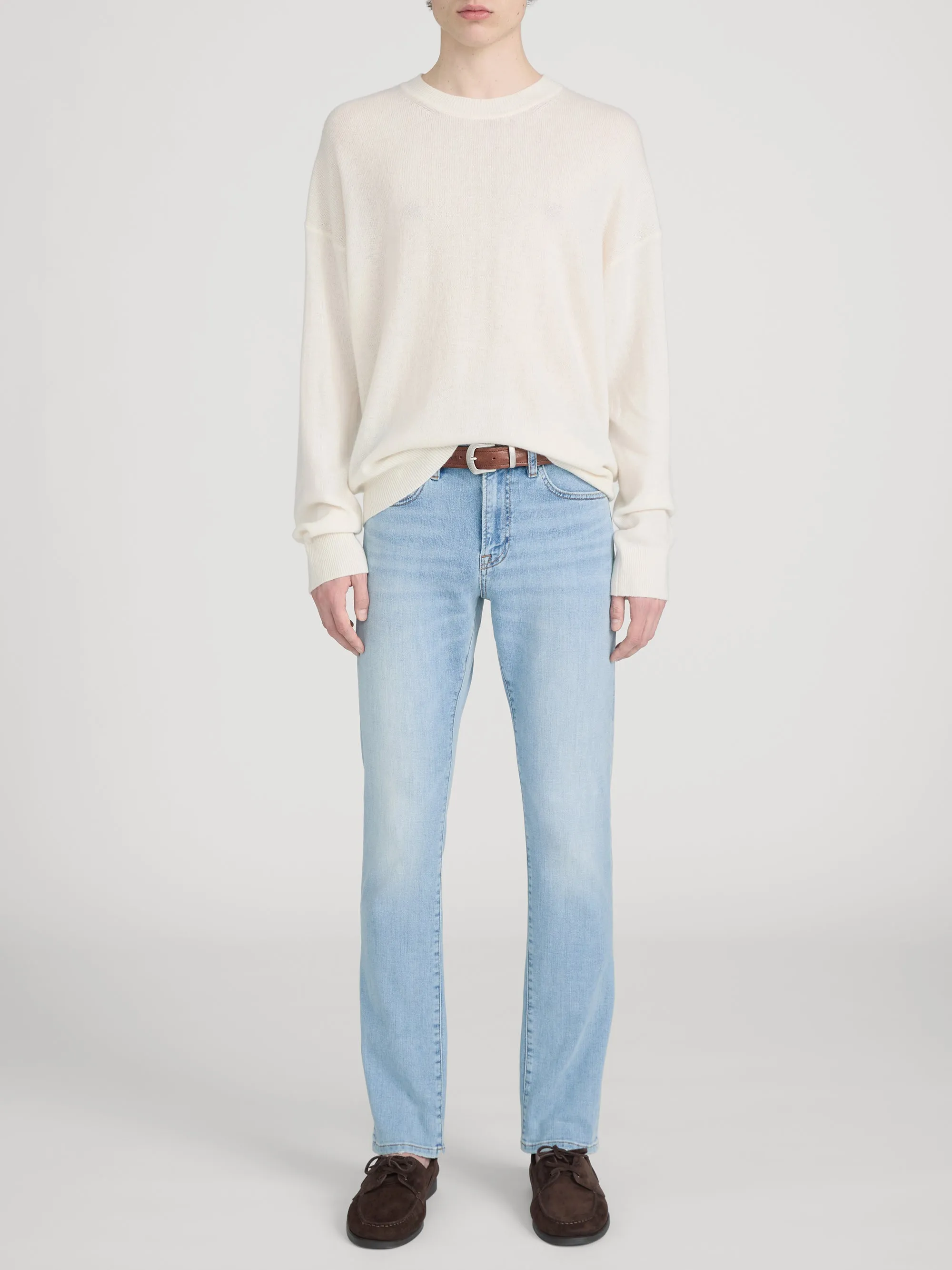 Lightweight Cashmere Blend Sweater -- Off White sold by Frame Denim product image thumbnail 2