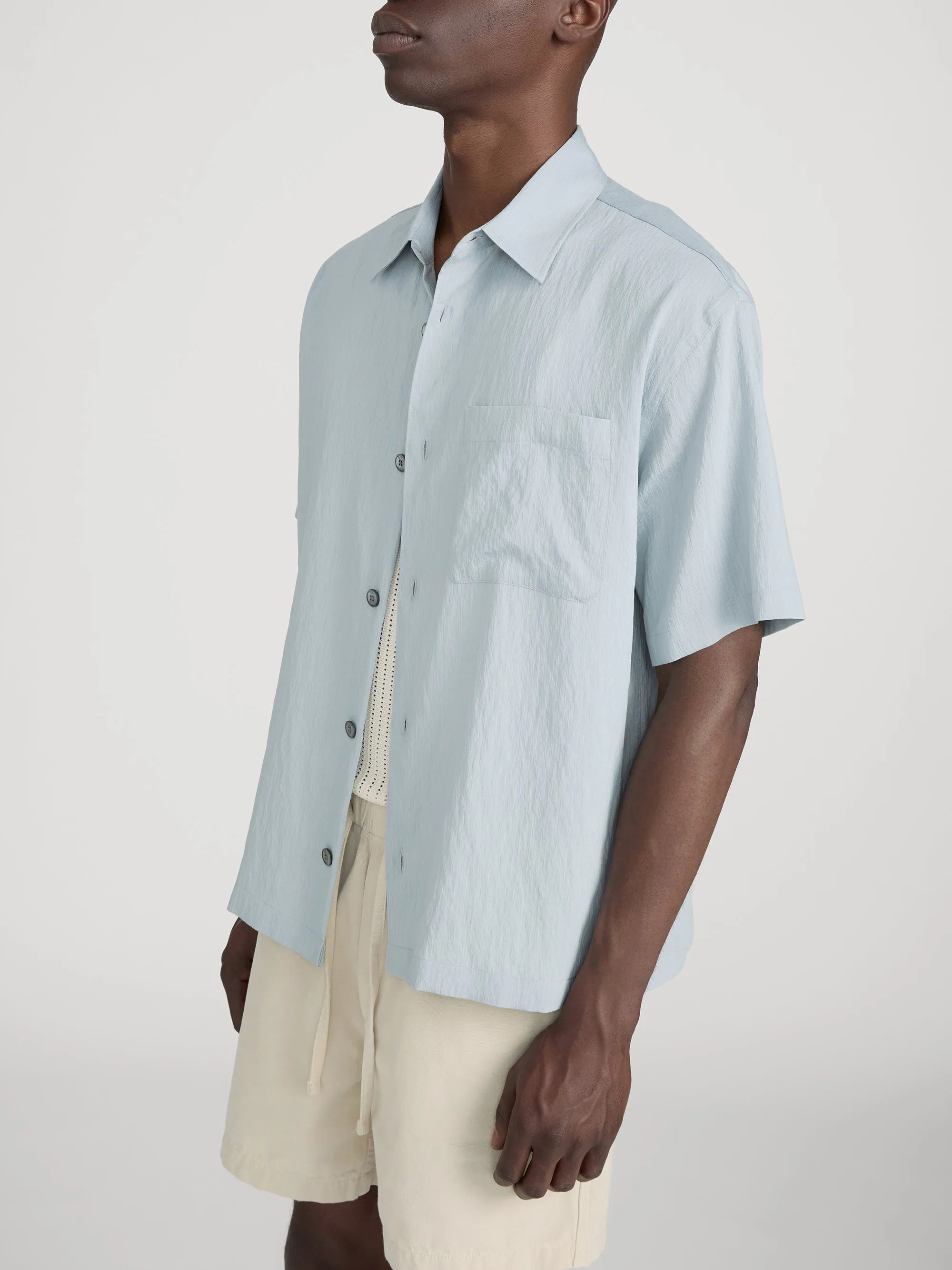 Light Weight Shirt -- Blue Grey Stripe sold by Frame Denim product image thumbnail 4