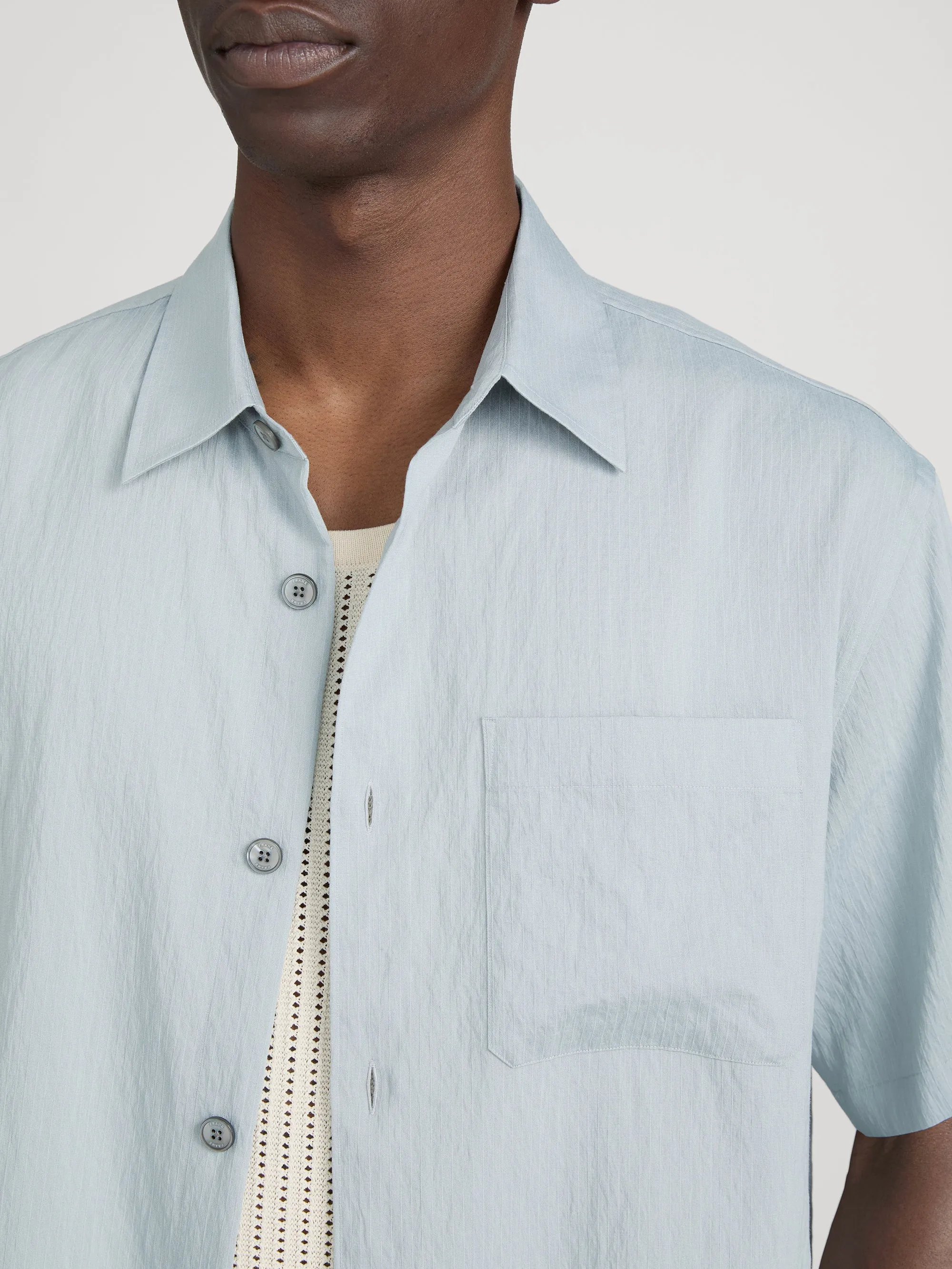 Light Weight Shirt -- Blue Grey Stripe sold by Frame Denim product image thumbnail 5
