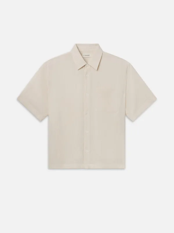 Light Weight Shirt -- Natural Stripe made by Frame Denim