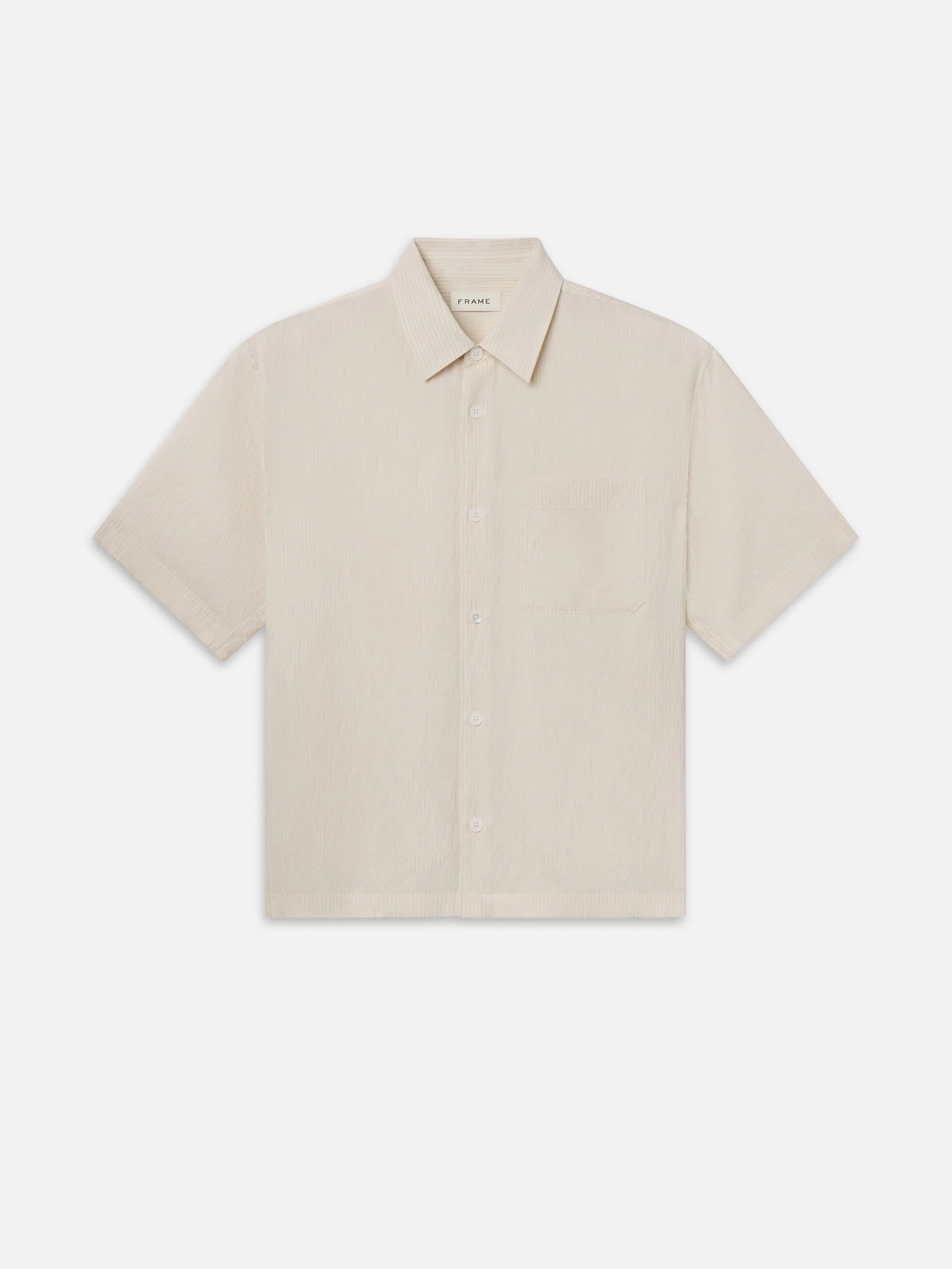 Light Weight Shirt -- Natural Stripe sold by Frame Denim
