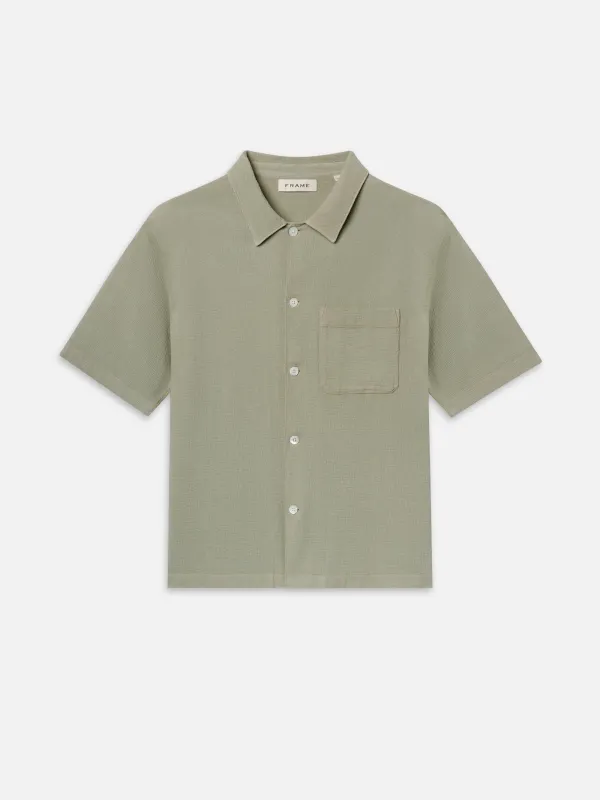Open Weave Shirt -- Moss Green made by Frame Denim