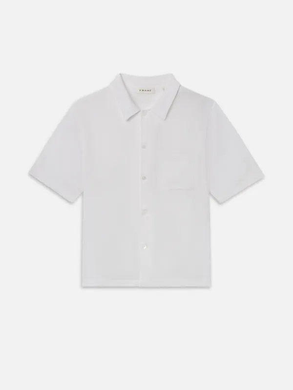 Open Weave Shirt -- White made by Frame Denim