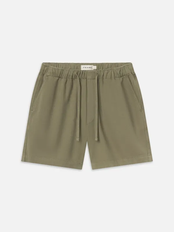 Canvas Shorts -- Military Khaki made by Frame Denim