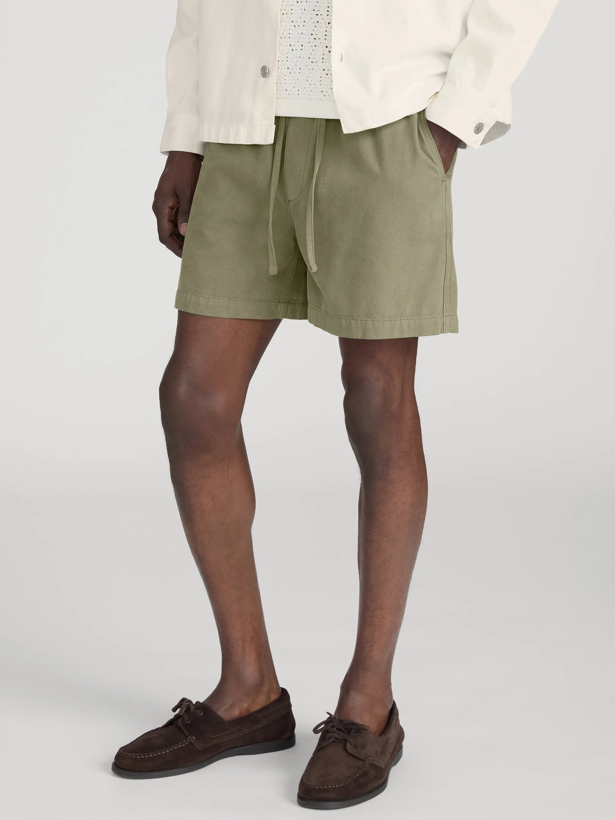 Canvas Shorts -- Military Khaki sold by Frame Denim product image thumbnail 4
