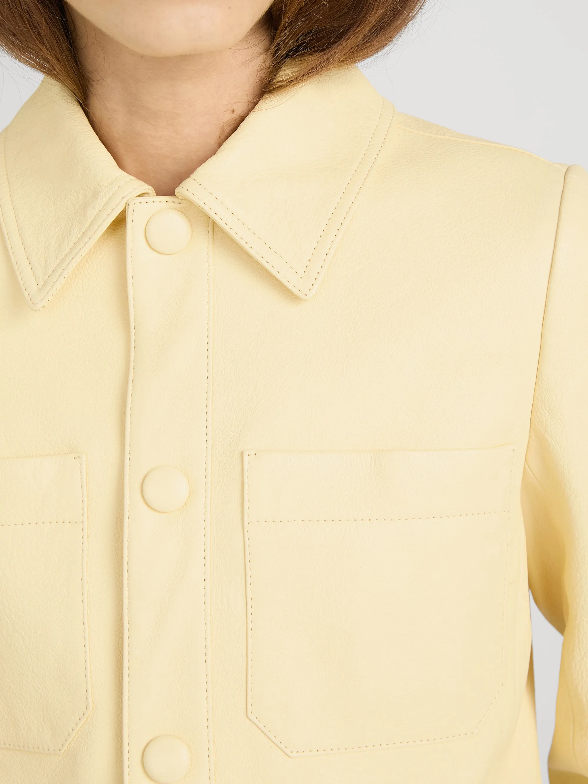 The Small Leather Jacket -- Lemon sold by Frame Denim product image thumbnail 5