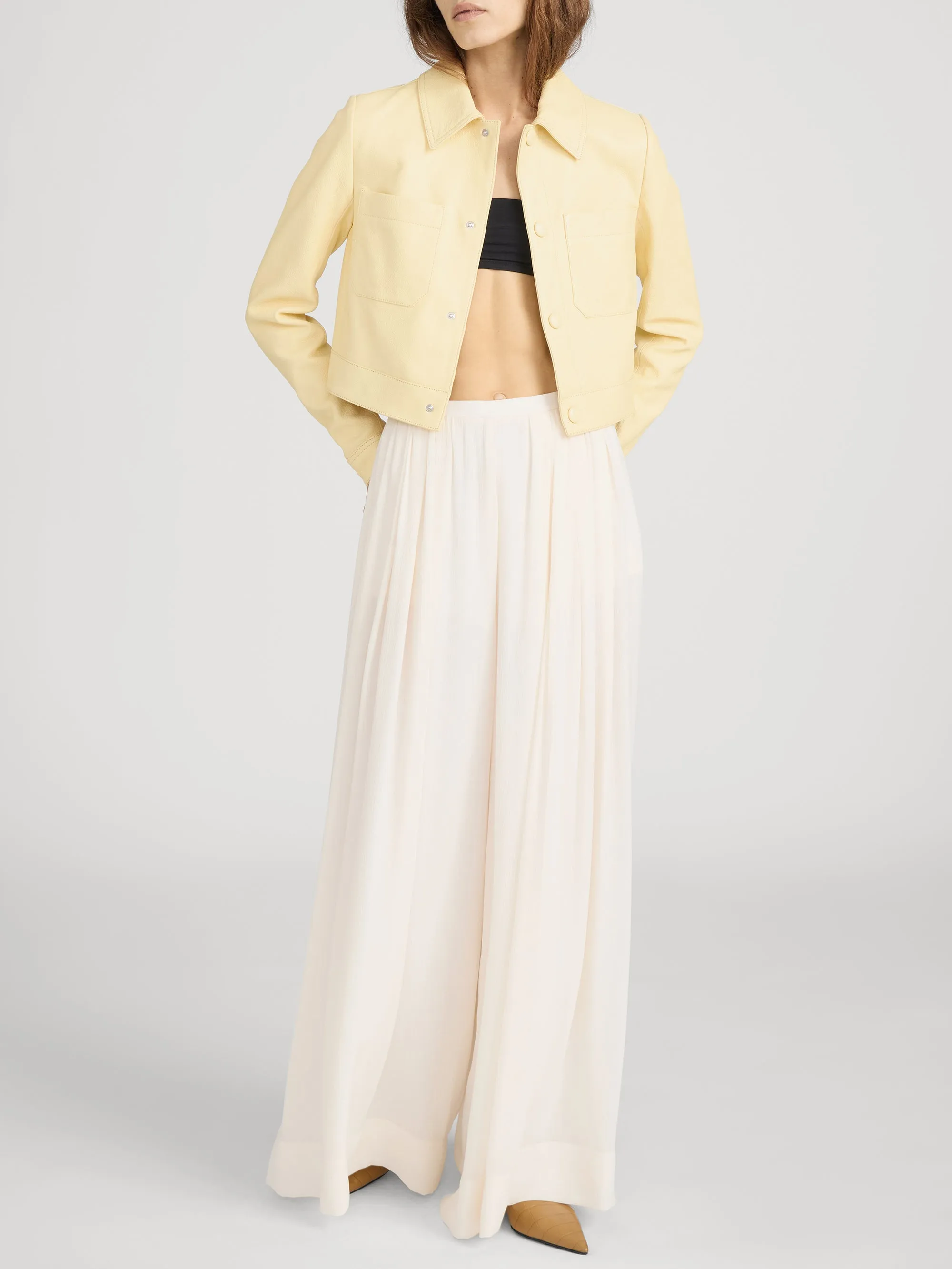 The Small Leather Jacket -- Lemon sold by Frame Denim product image thumbnail 2