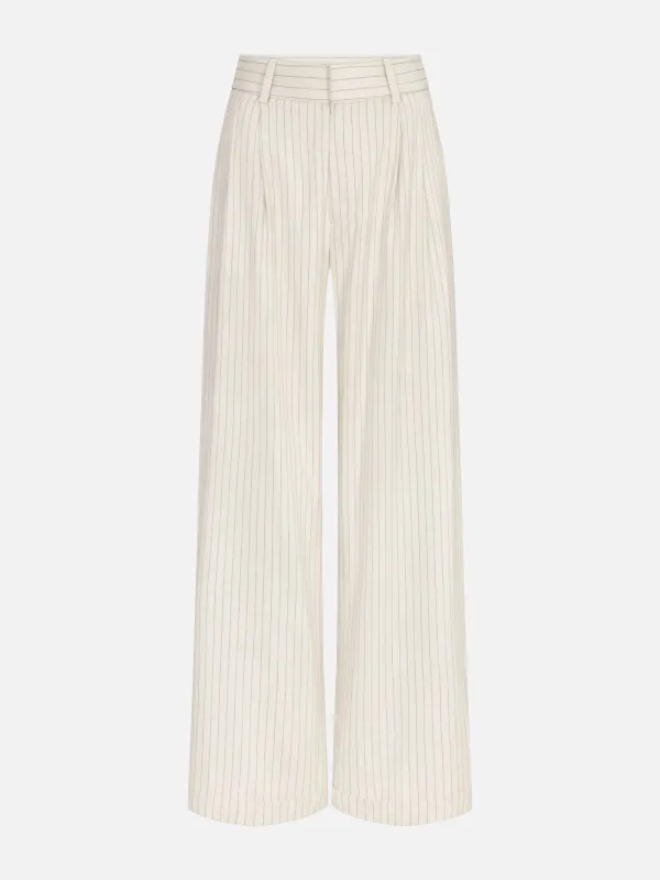 The Avenue Pant -- Cream Multi made by Frame Denim