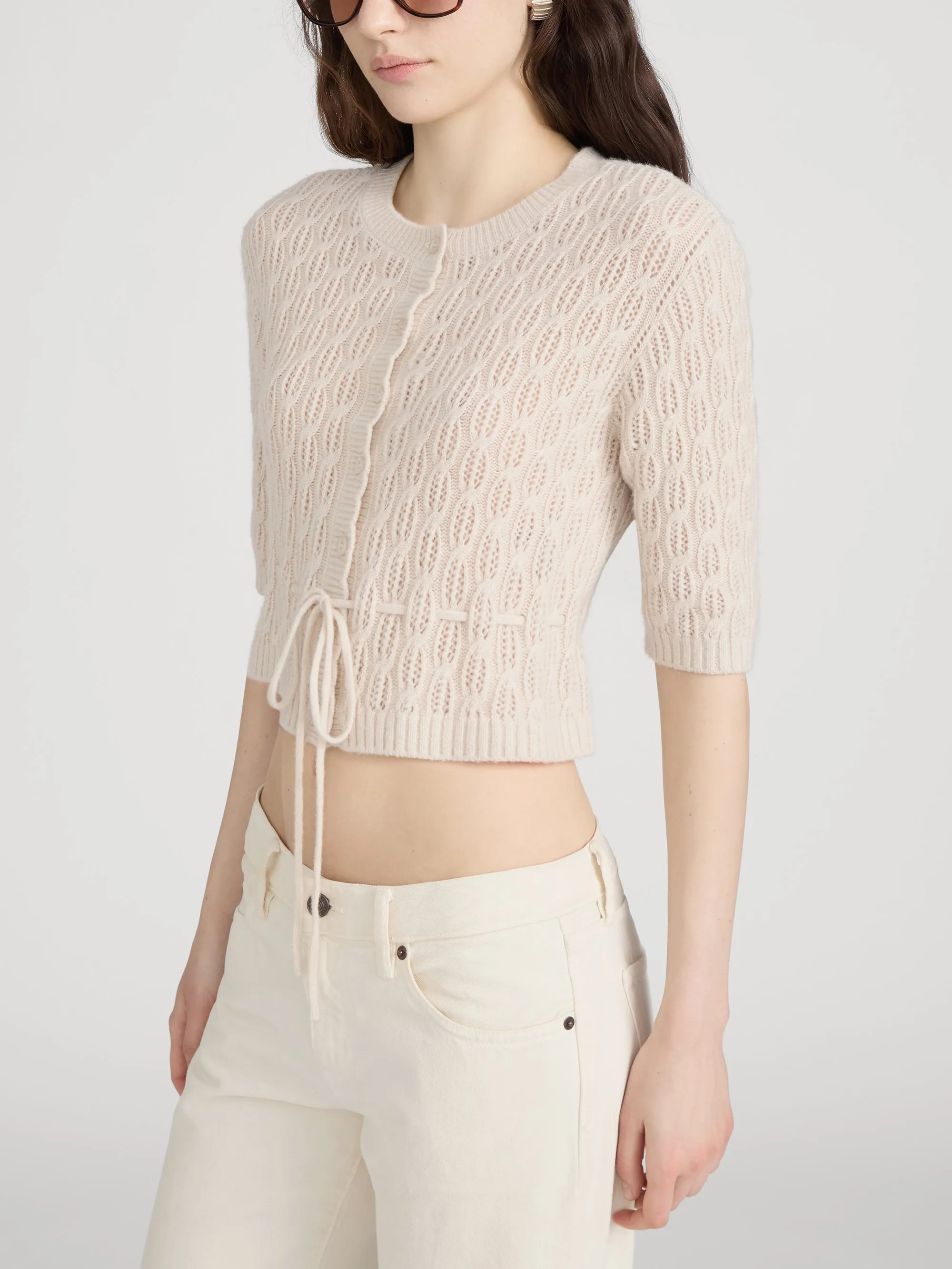 The Clover Cardi -- Oatmeal Heather sold by Frame Denim product image thumbnail 4