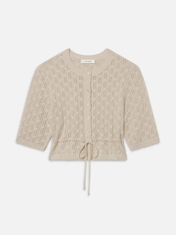The Clover Cardi -- Oatmeal Heather made by Frame Denim