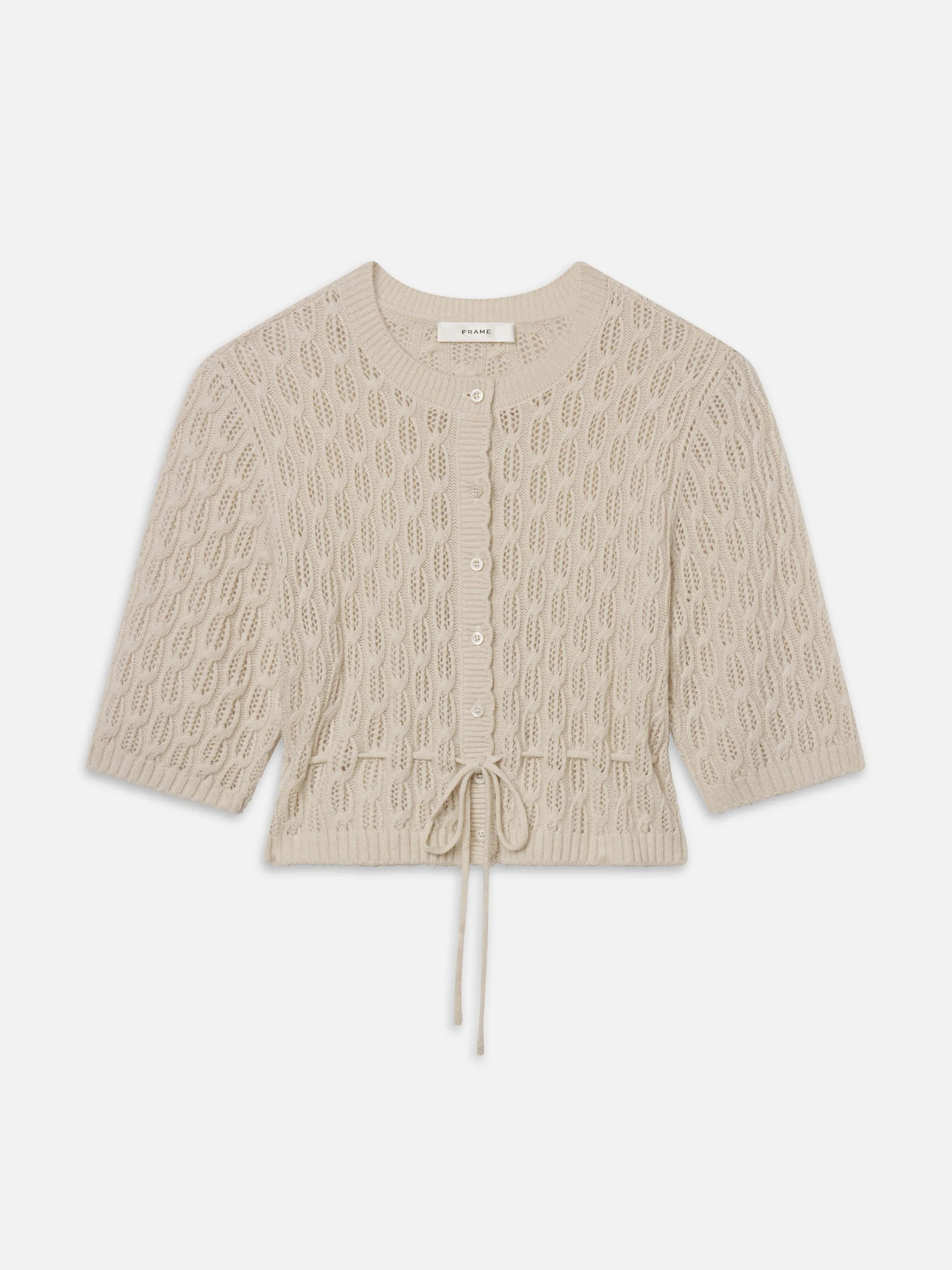 The Clover Cardi -- Oatmeal Heather sold by Frame Denim