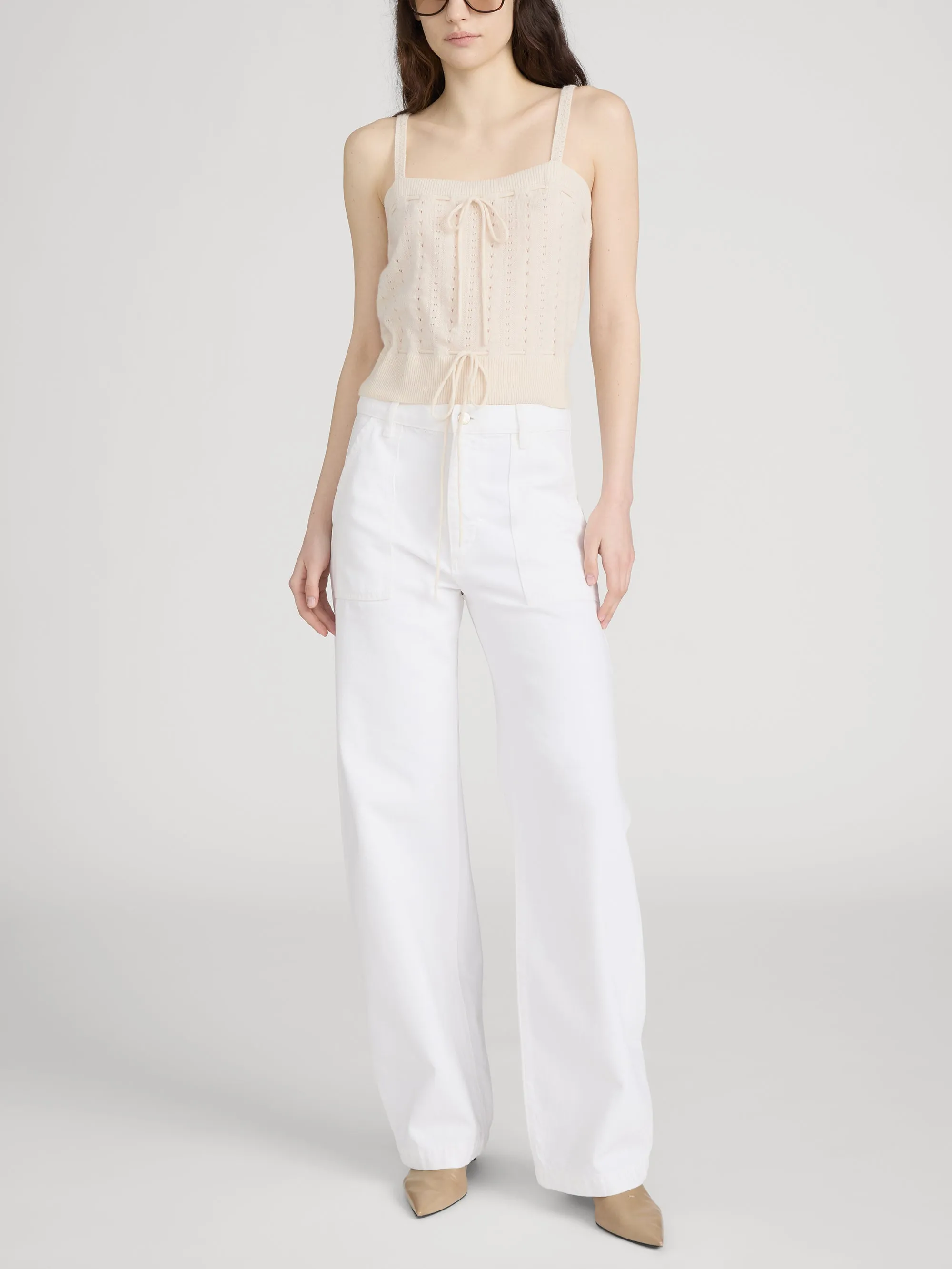 The Cashmere Charm Tank -- Cream sold by Frame Denim product image thumbnail 2