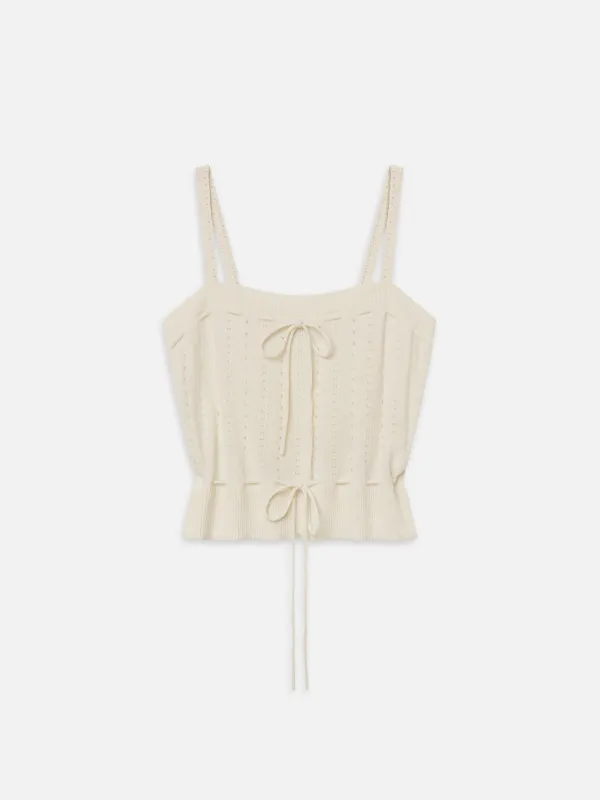 The Cashmere Charm Tank -- Cream made by Frame Denim