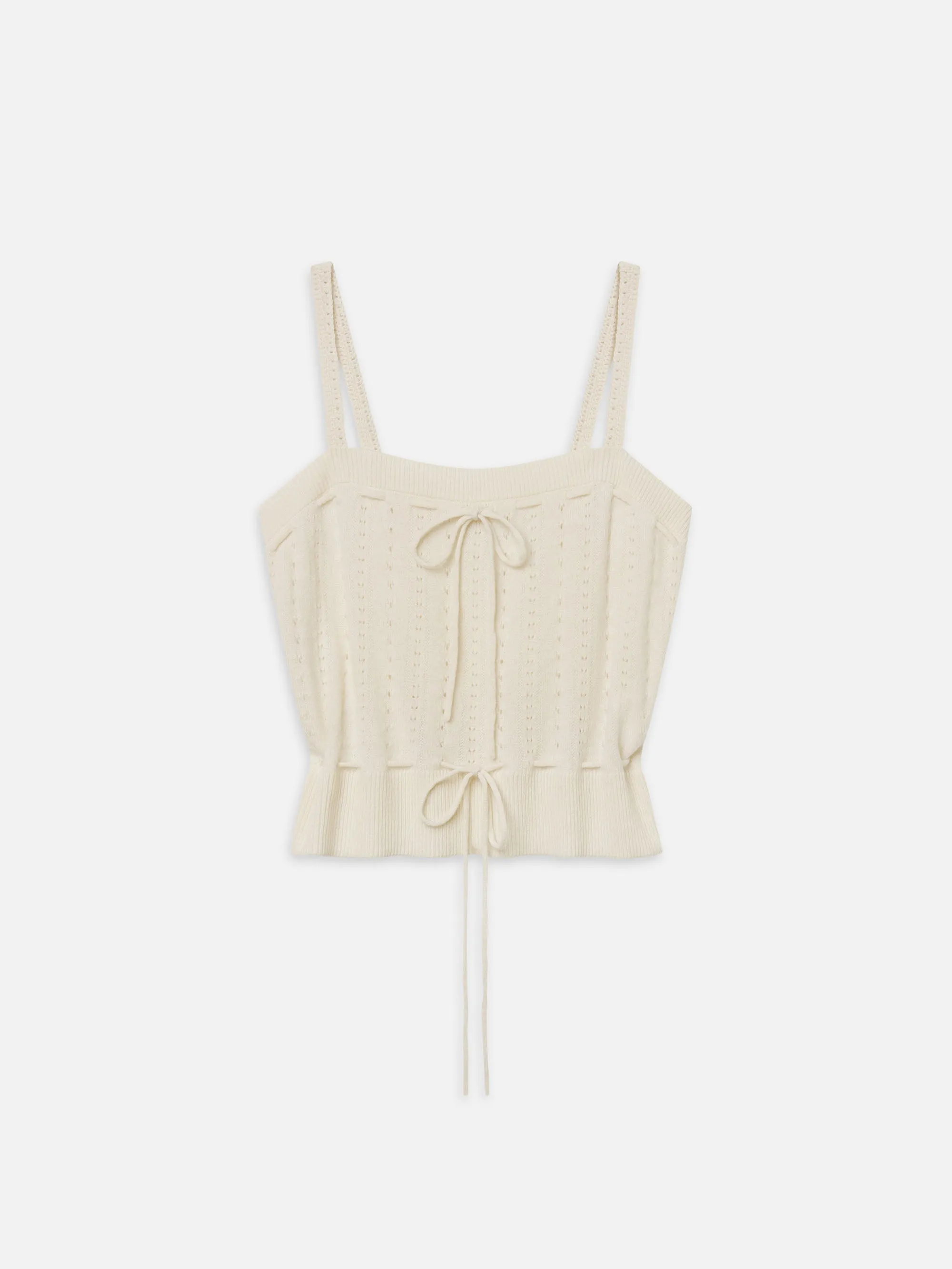 The Cashmere Charm Tank -- Cream sold by Frame Denim