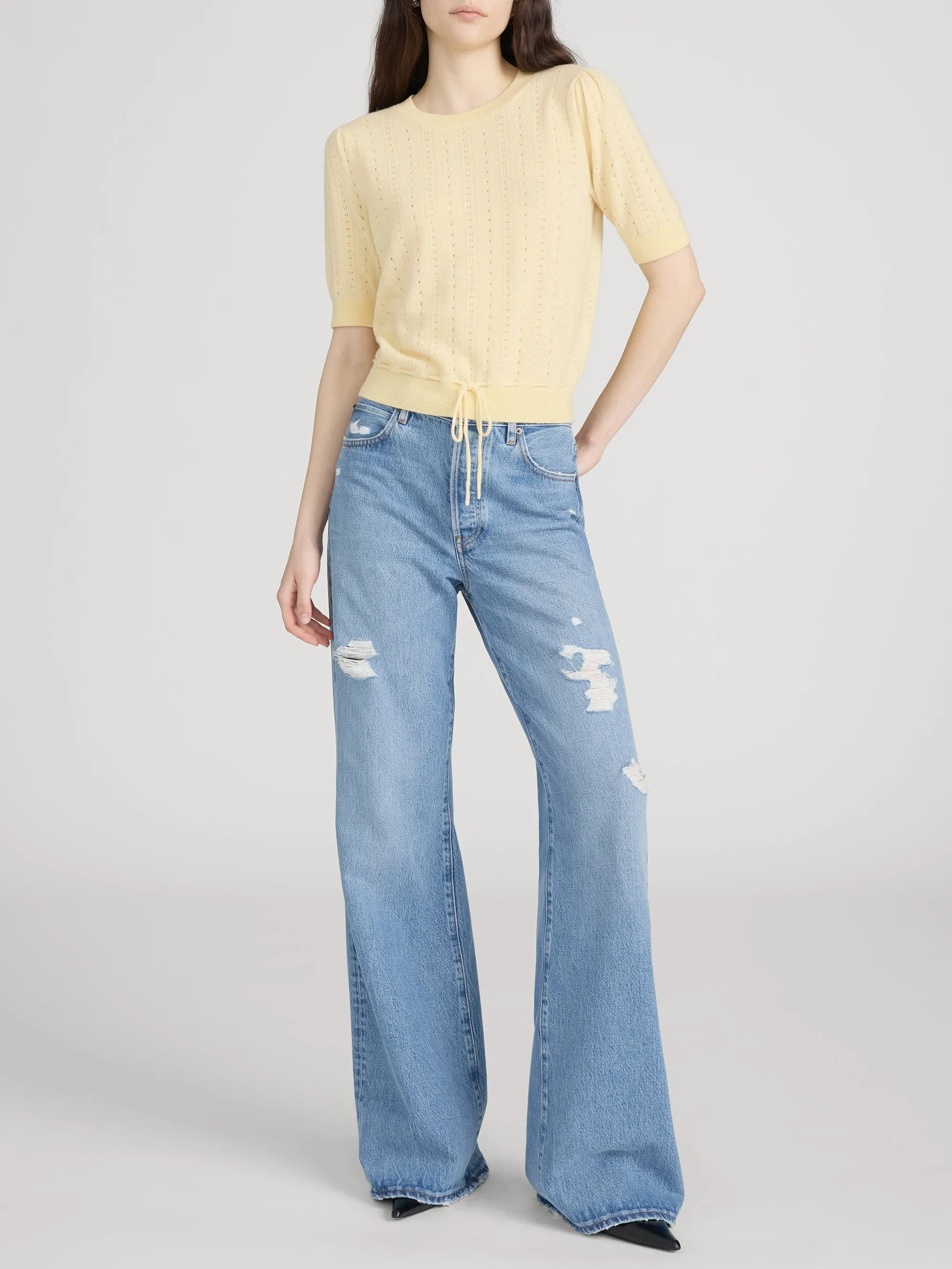 The Cashmere Charm Sweater -- Canary sold by Frame Denim product image thumbnail 2