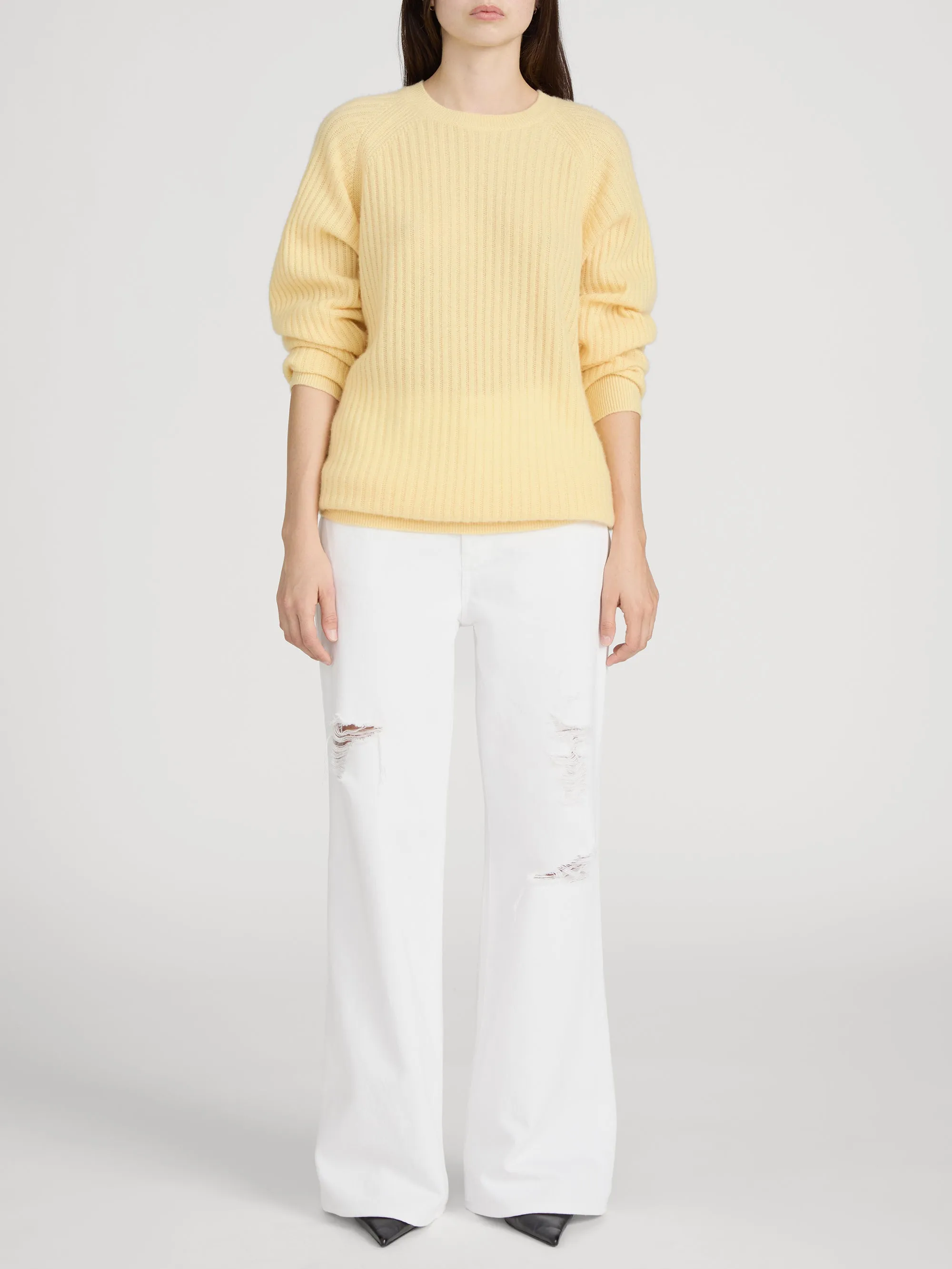 The Pixie Loose -- White Destruct sold by Frame Denim product image thumbnail 2