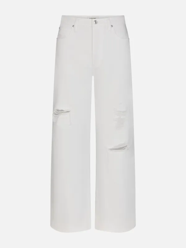 The Pixie Loose -- White Destruct made by Frame Denim