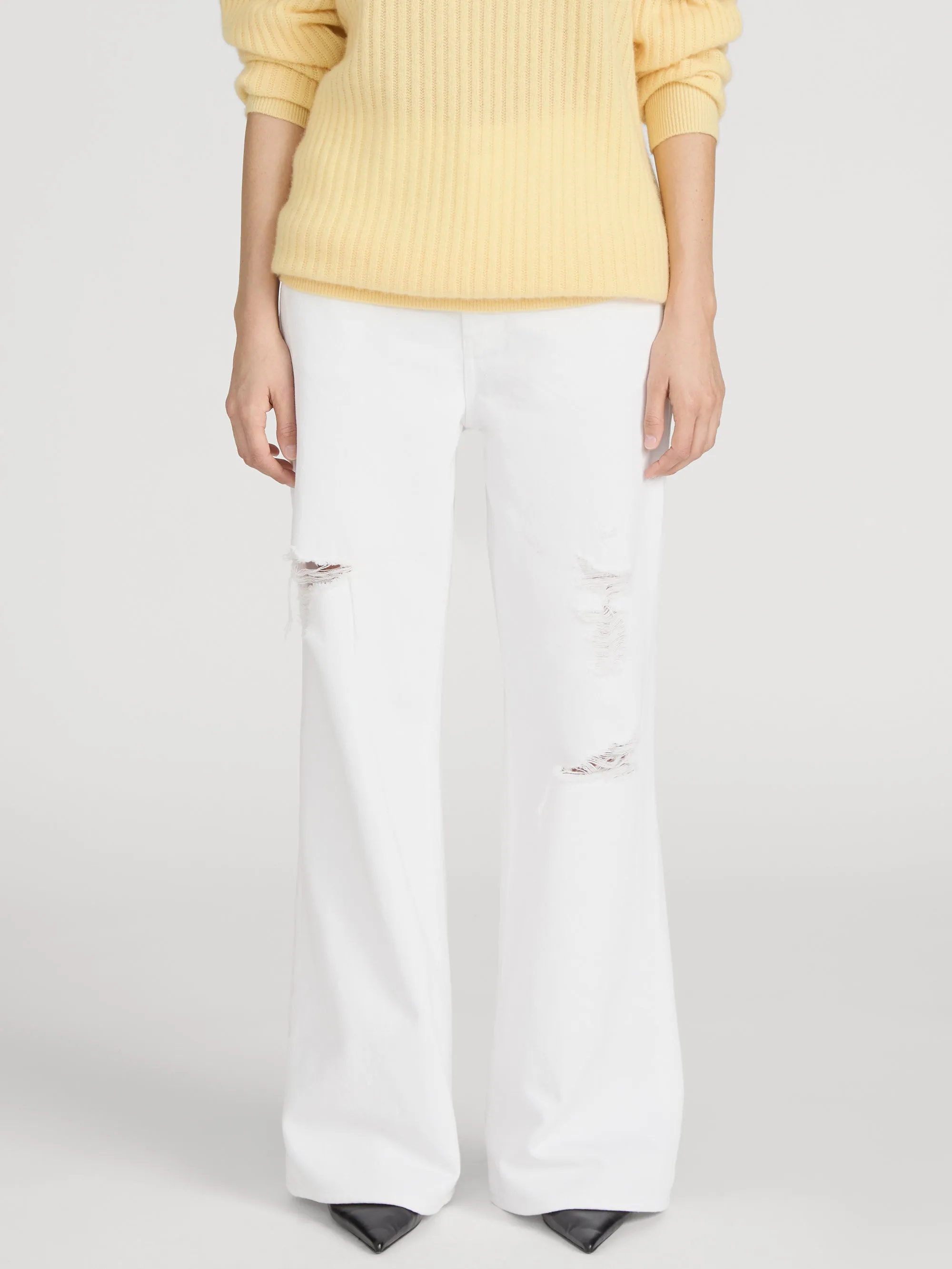 The Pixie Loose -- White Destruct sold by Frame Denim product image thumbnail 3