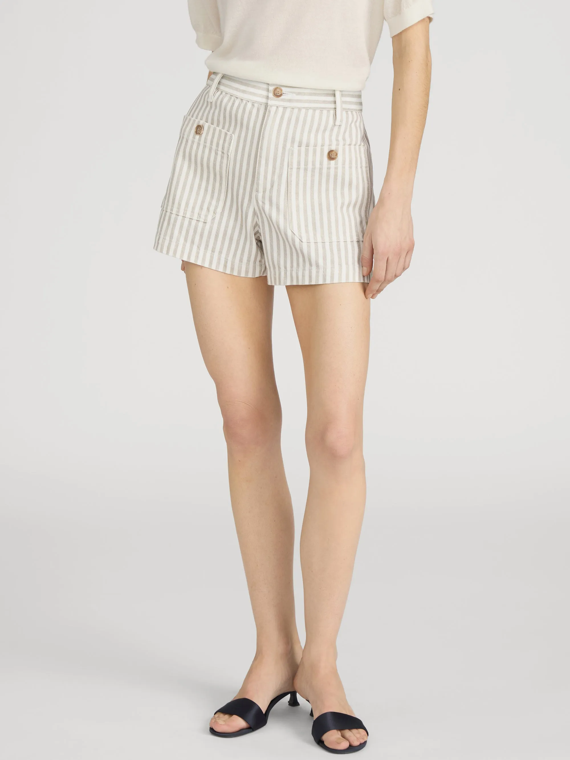 The Cruise Short -- Flax Stripe sold by Frame Denim product image thumbnail 4