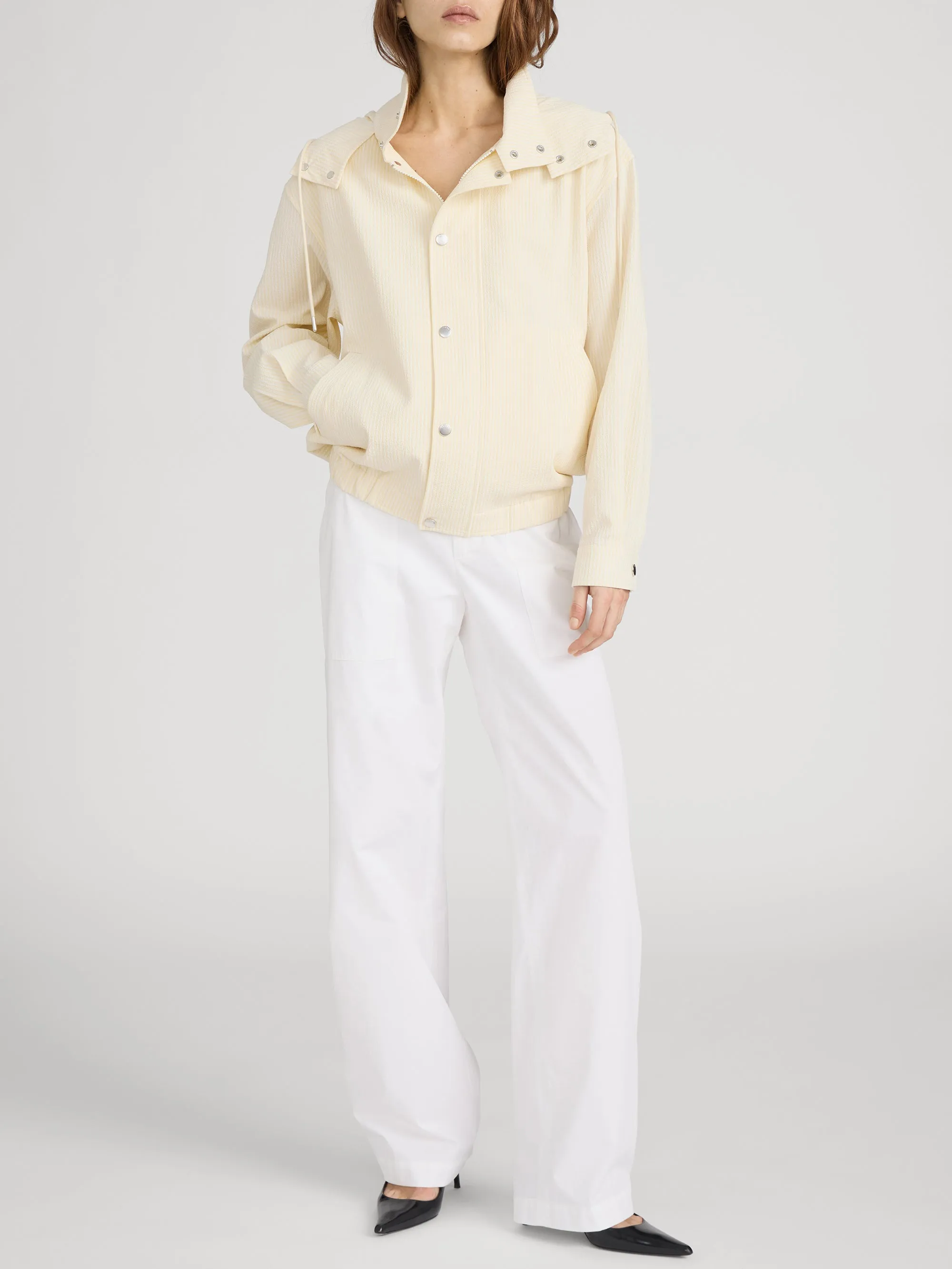 The Seersucker Track Jacket -- Lemon Multi sold by Frame Denim product image thumbnail 2