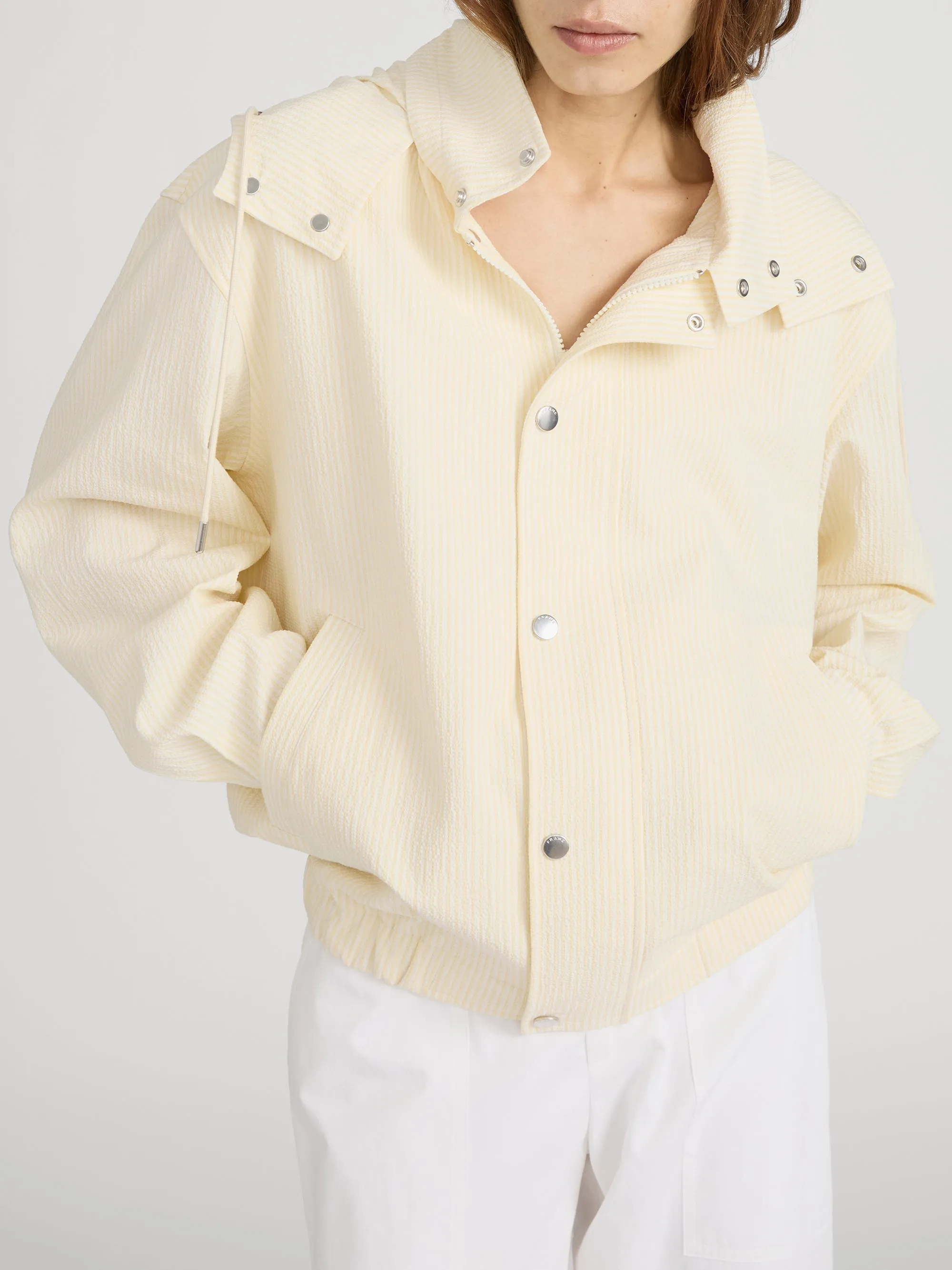 The Seersucker Track Jacket -- Lemon Multi sold by Frame Denim product image thumbnail 3