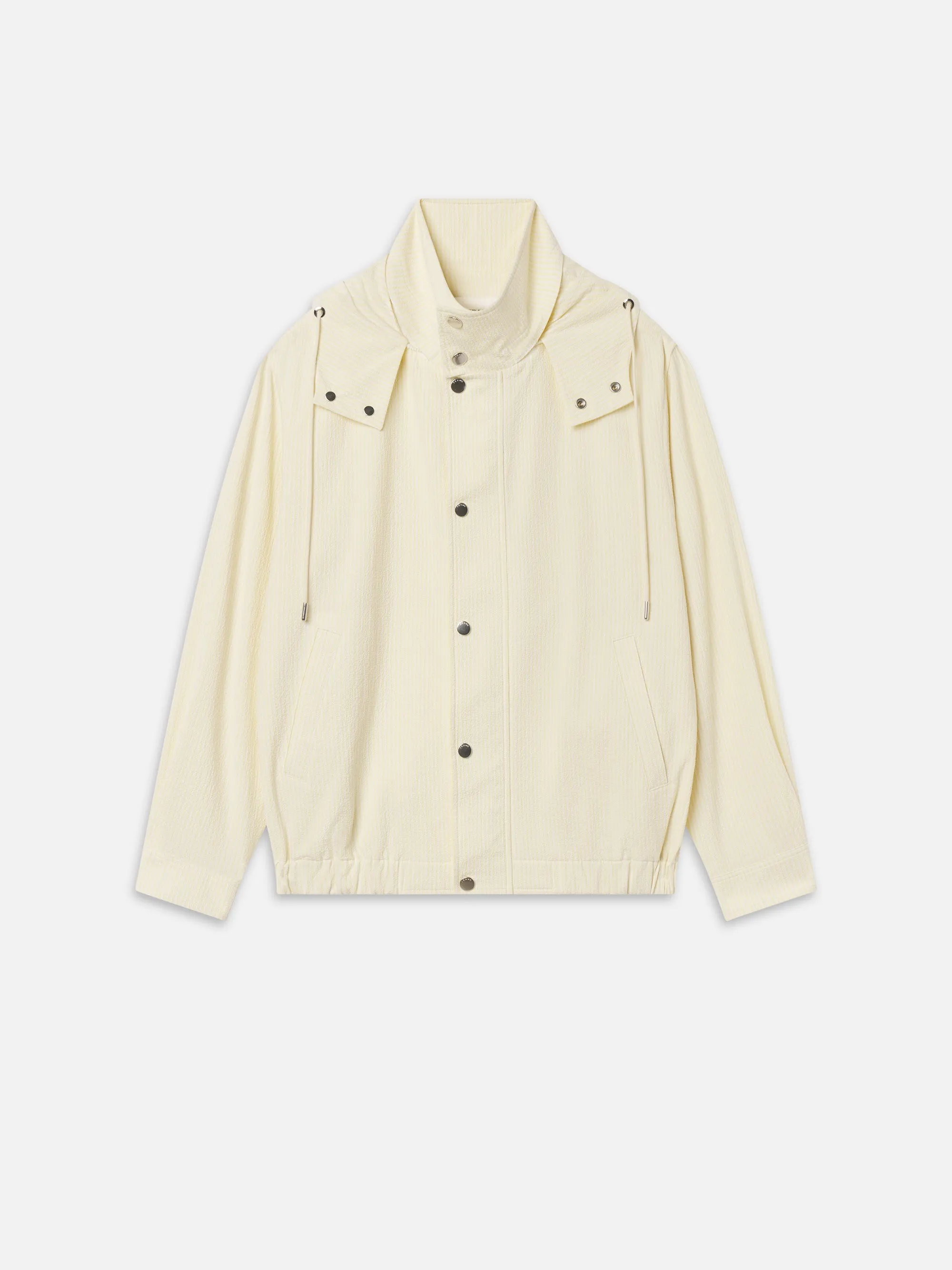 The Seersucker Track Jacket -- Lemon Multi sold by Frame Denim