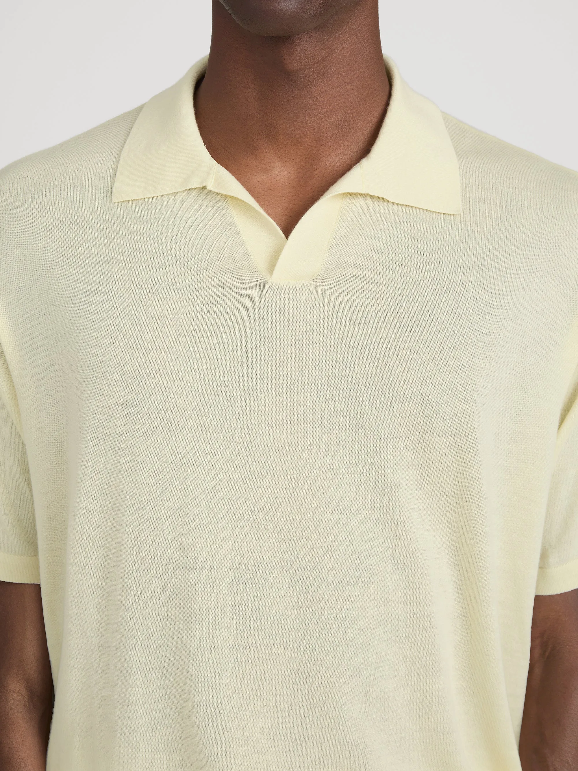 Superfine Polo Sweater -- Pale Yellow sold by Frame Denim product image thumbnail 5