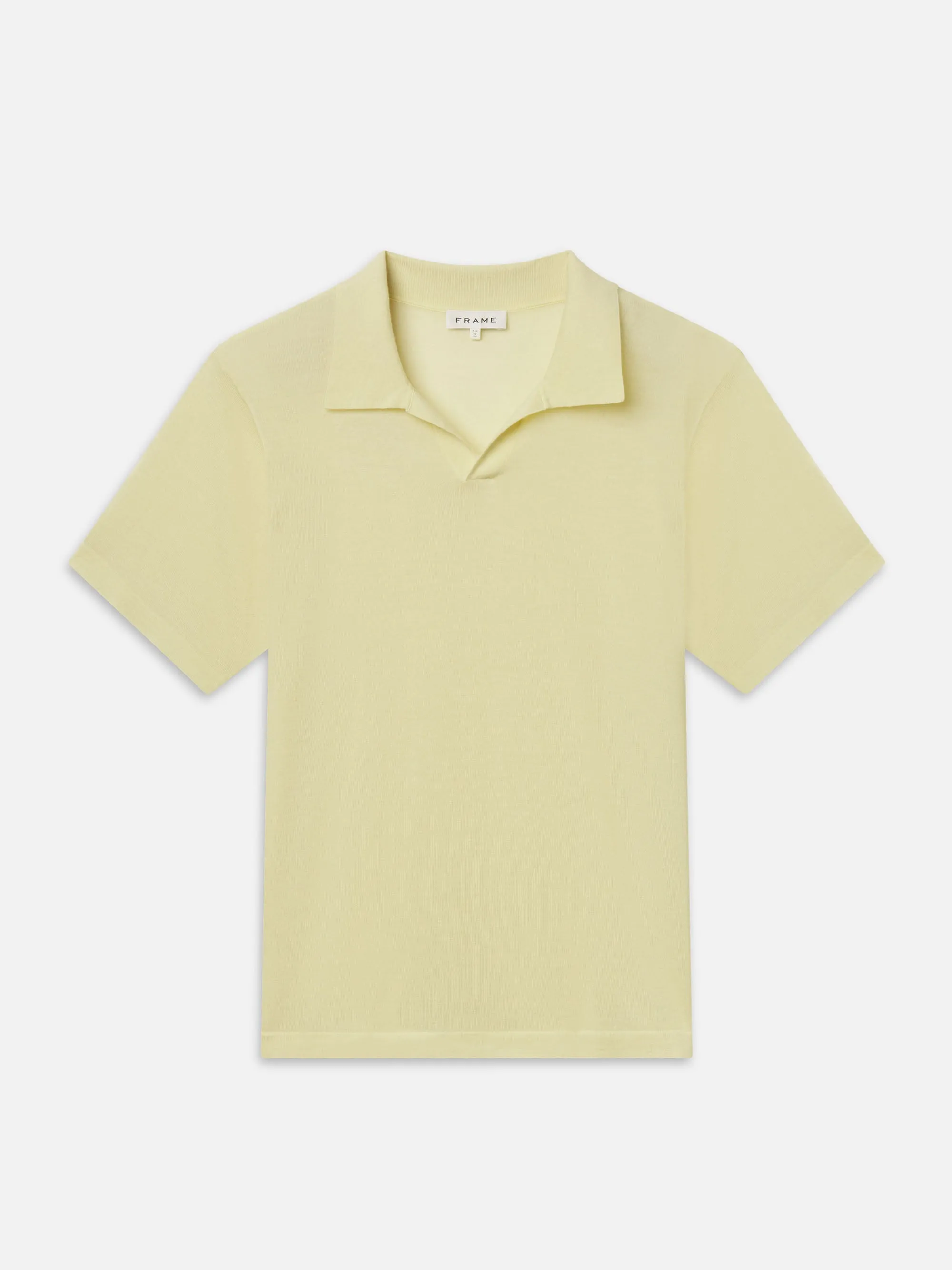 Superfine Polo Sweater -- Pale Yellow sold by Frame Denim