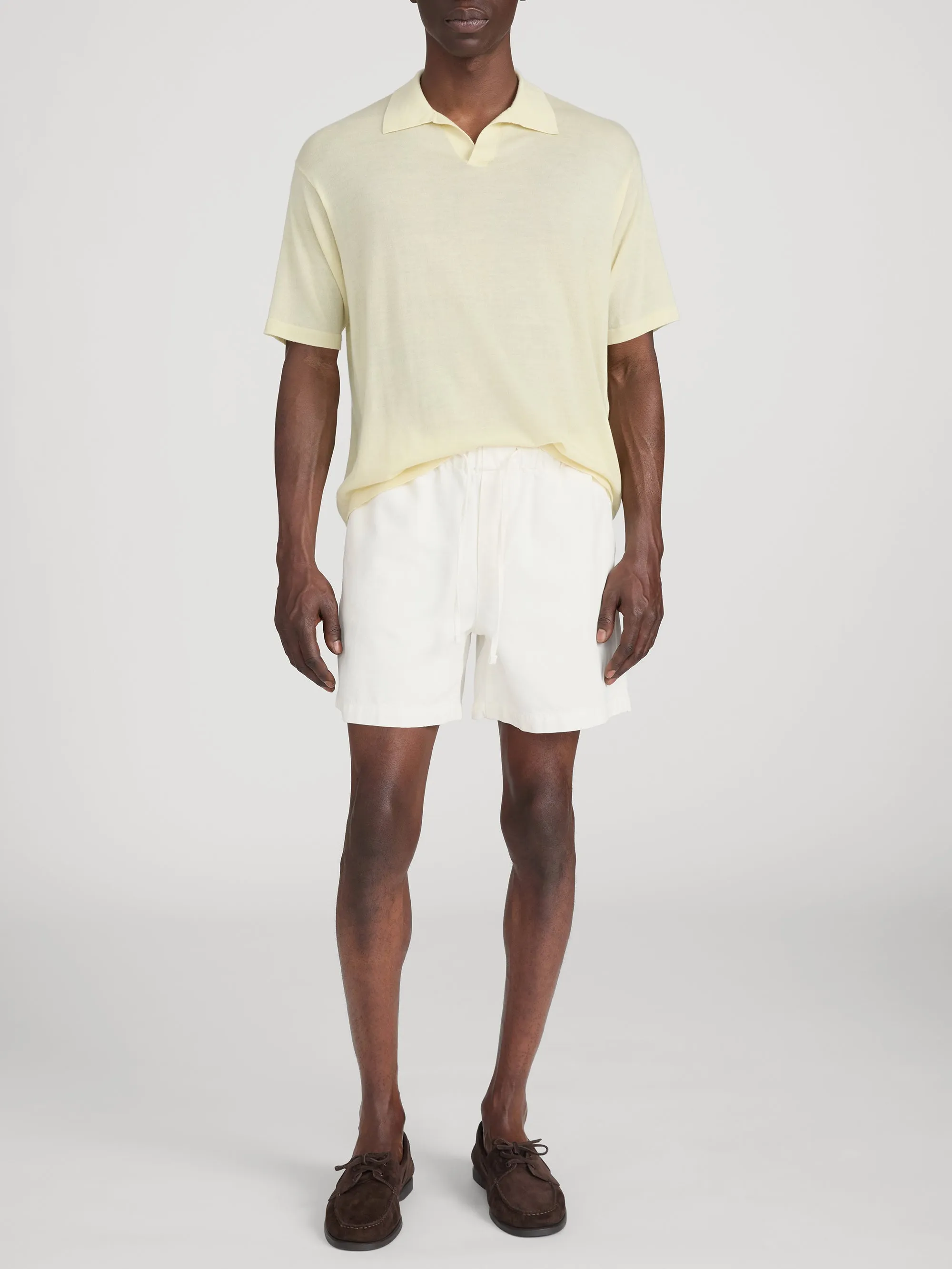 Superfine Polo Sweater -- Pale Yellow sold by Frame Denim product image thumbnail 2