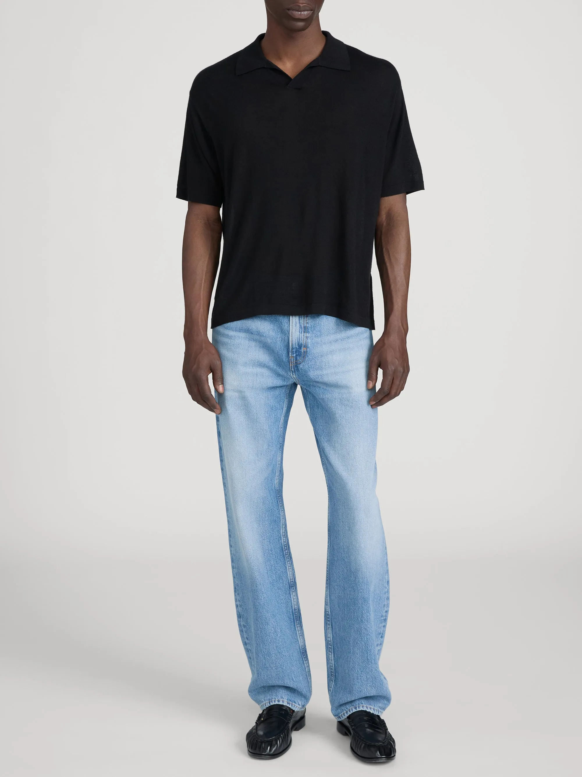Superfine Polo Sweater -- Black sold by Frame Denim product image thumbnail 2
