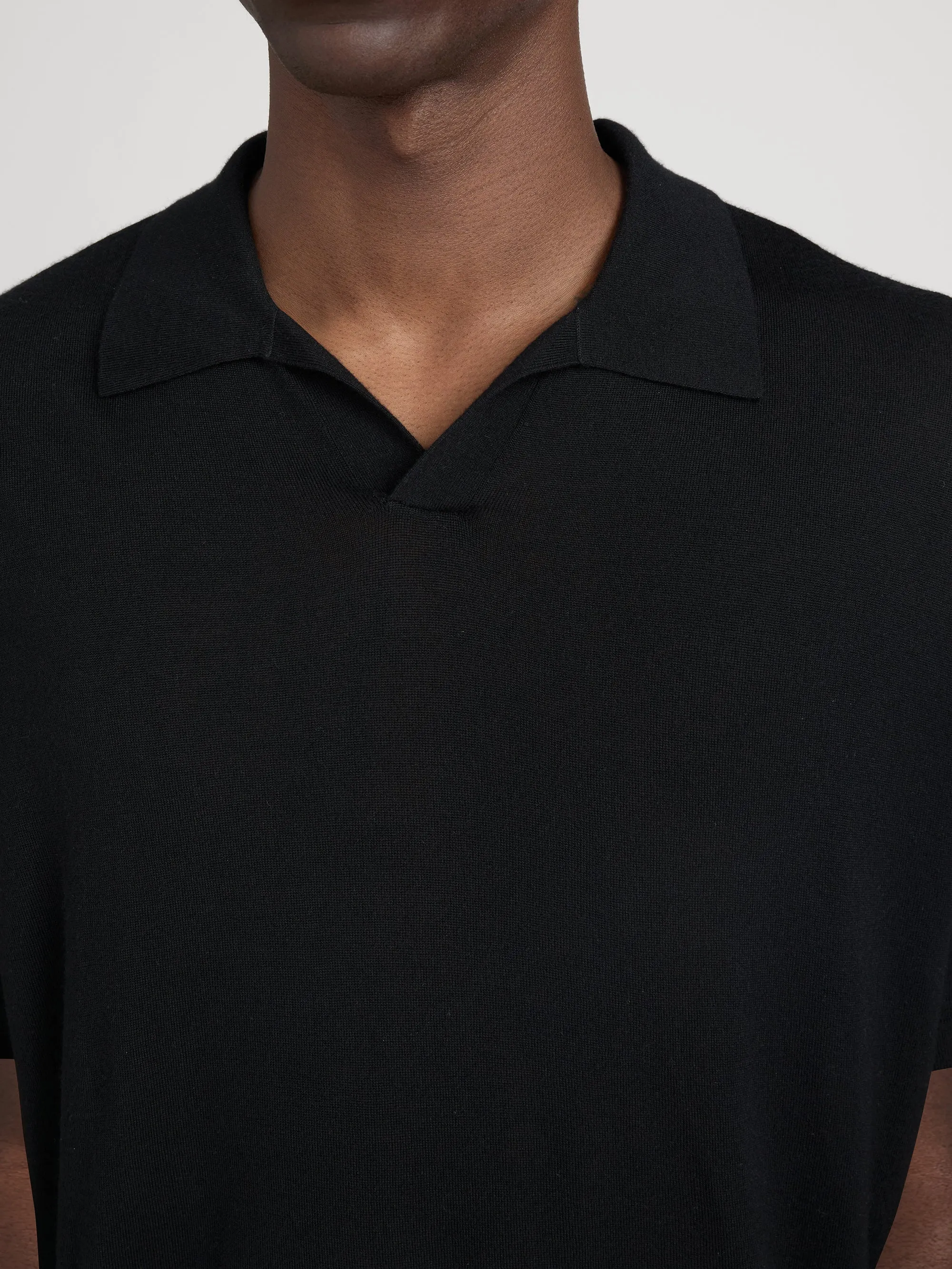 Superfine Polo Sweater -- Black sold by Frame Denim product image thumbnail 5