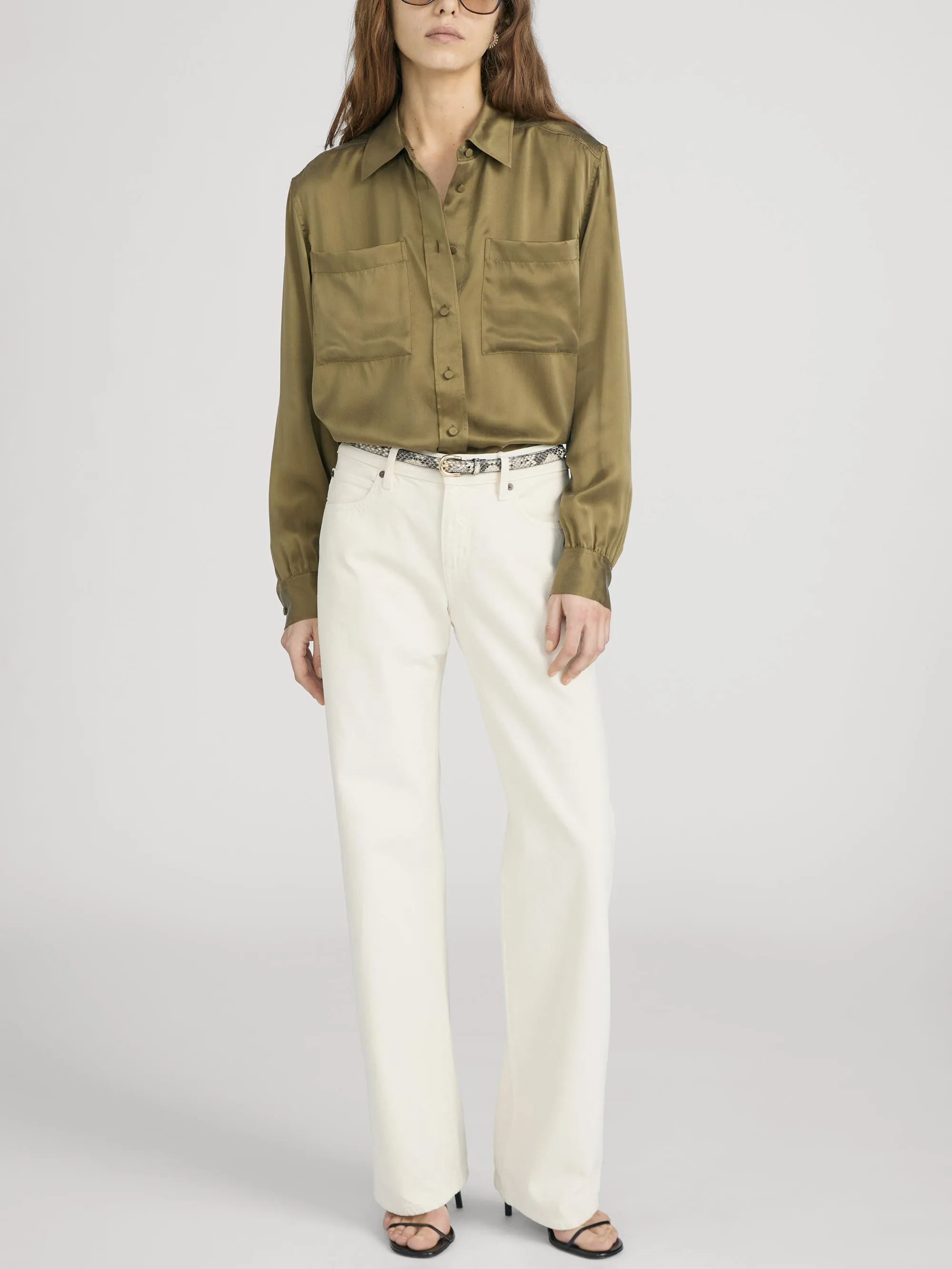 The Modern Utility Shirt -- Military Green sold by Frame Denim product image thumbnail 2