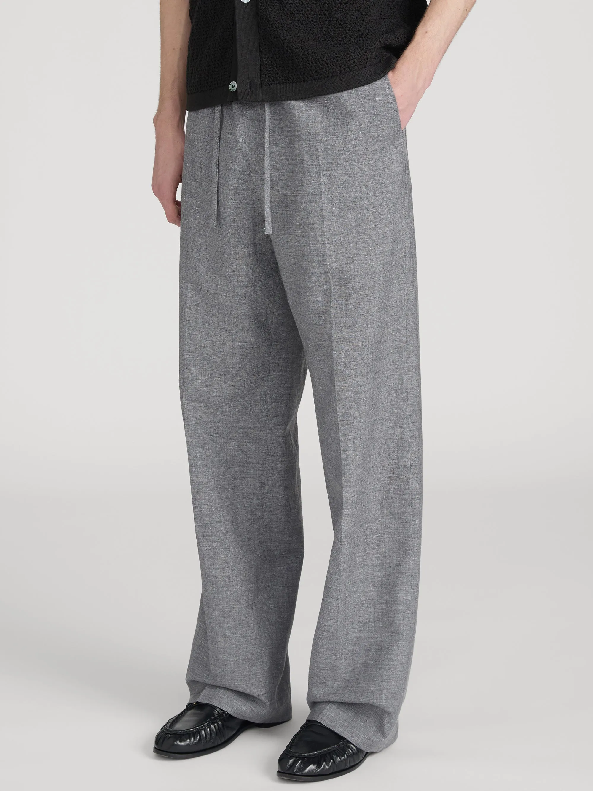 Easy Wide Leg Trousers -- Grey Melange sold by Frame Denim product image thumbnail 4