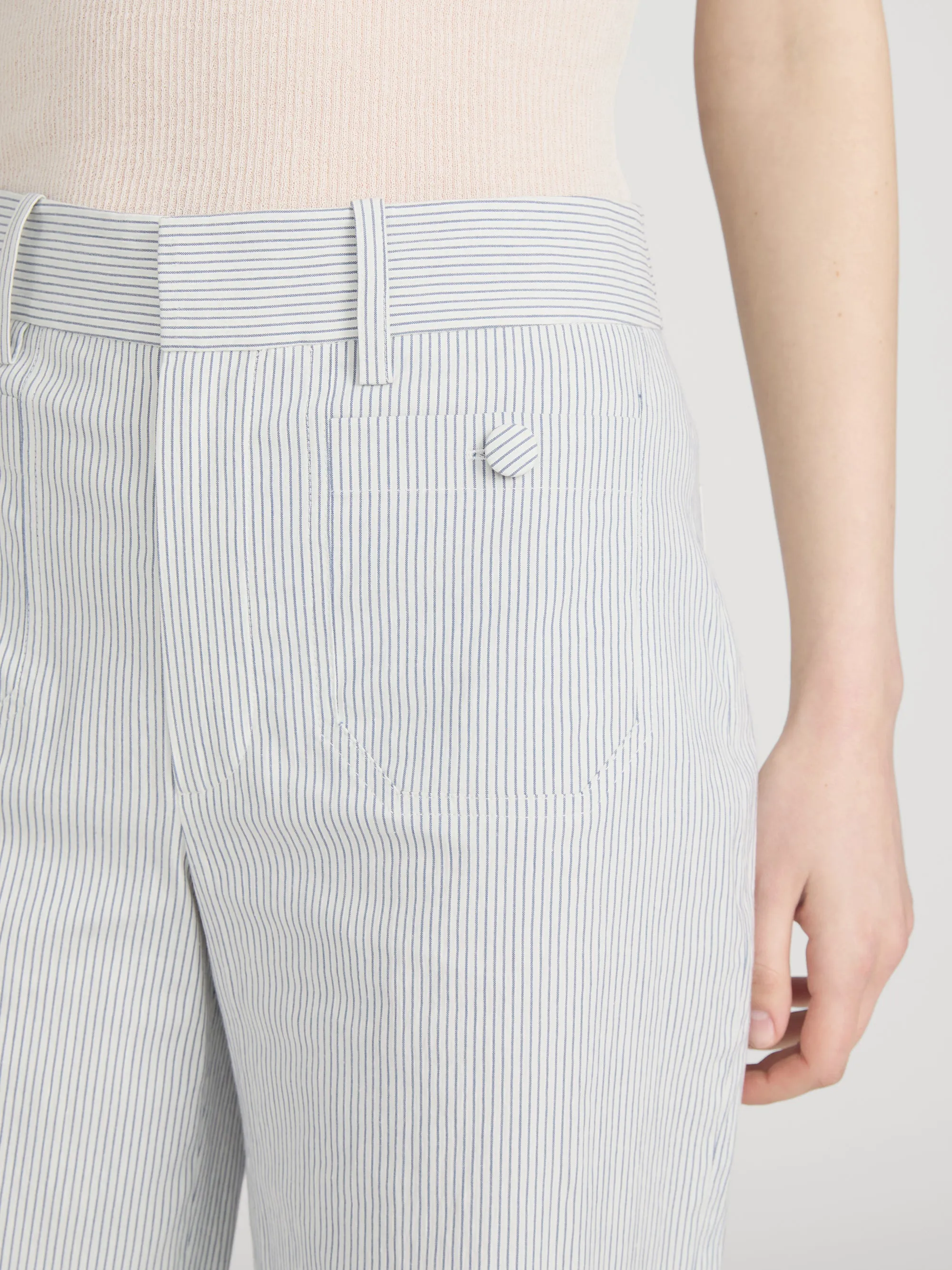 The Stripe Modernist Pocket Trouser -- Navy Multi sold by Frame Denim product image thumbnail 5