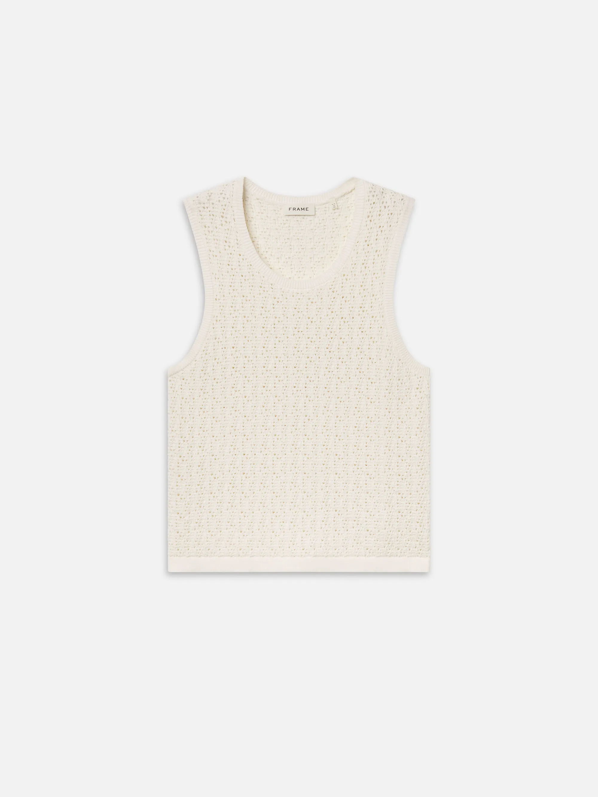 Open Stitch Tank -- Off White sold by Frame Denim