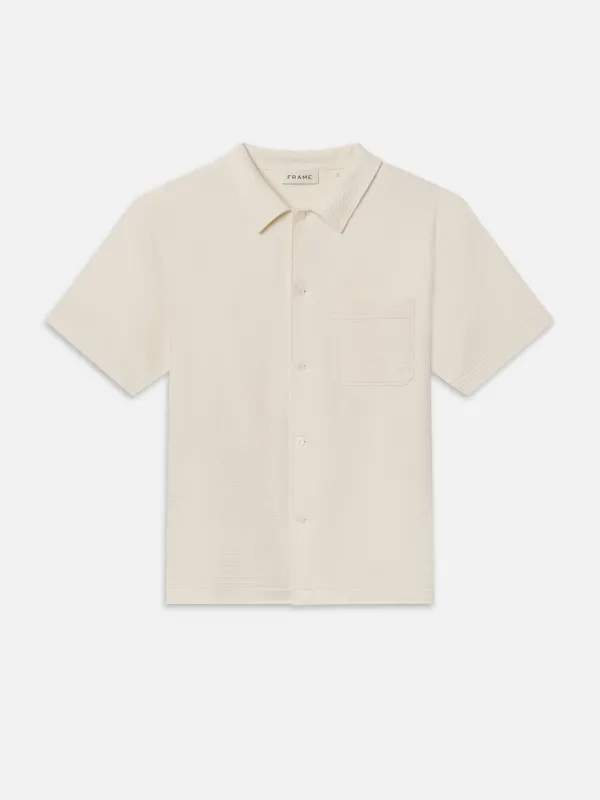 Jacquard Button Down Shirt -- Cream made by Frame Denim