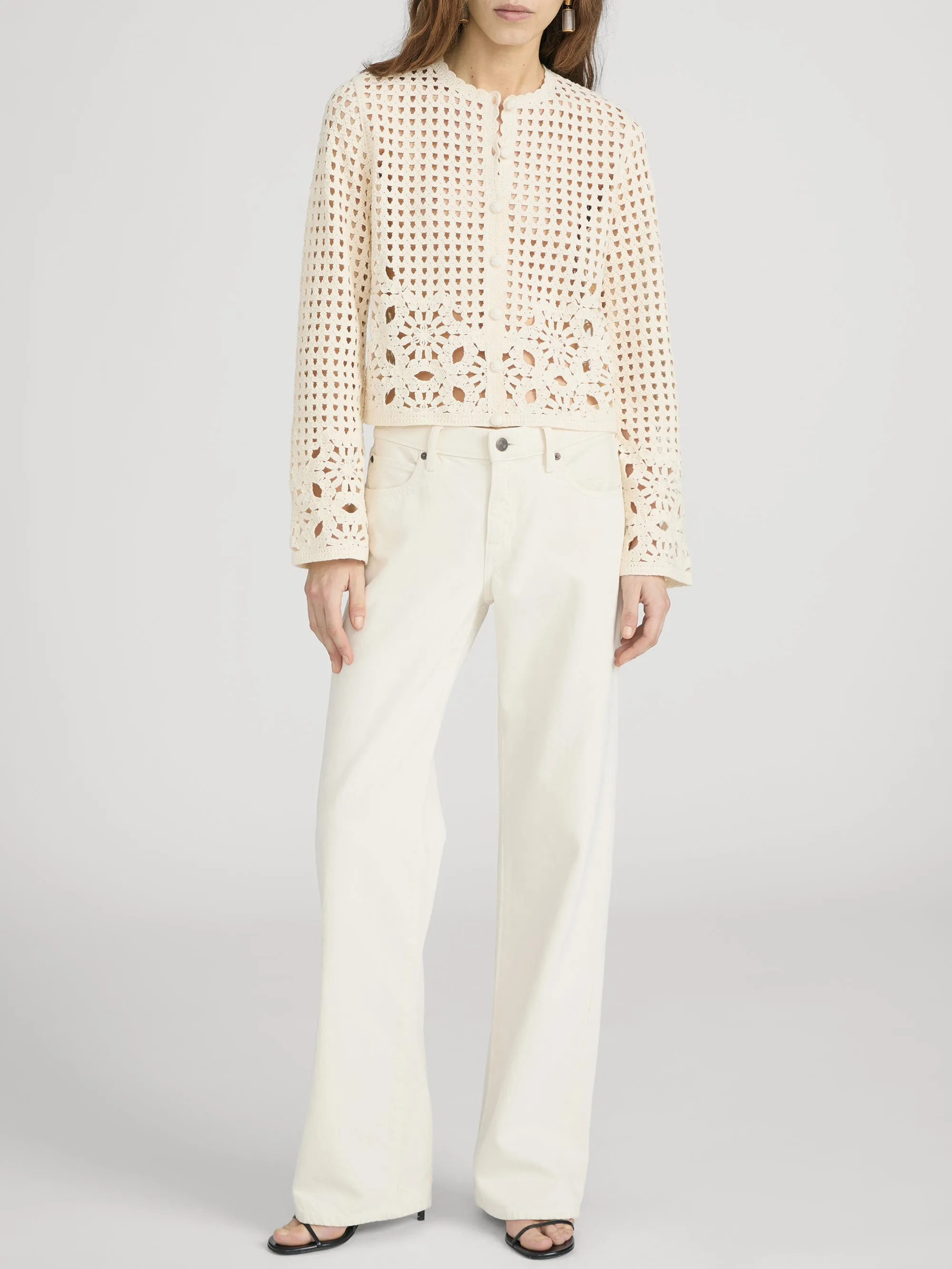 The Postcard Cardi -- Cream sold by Frame Denim product image thumbnail 2
