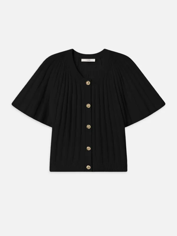 The Flutter Cardi -- Black made by Frame Denim