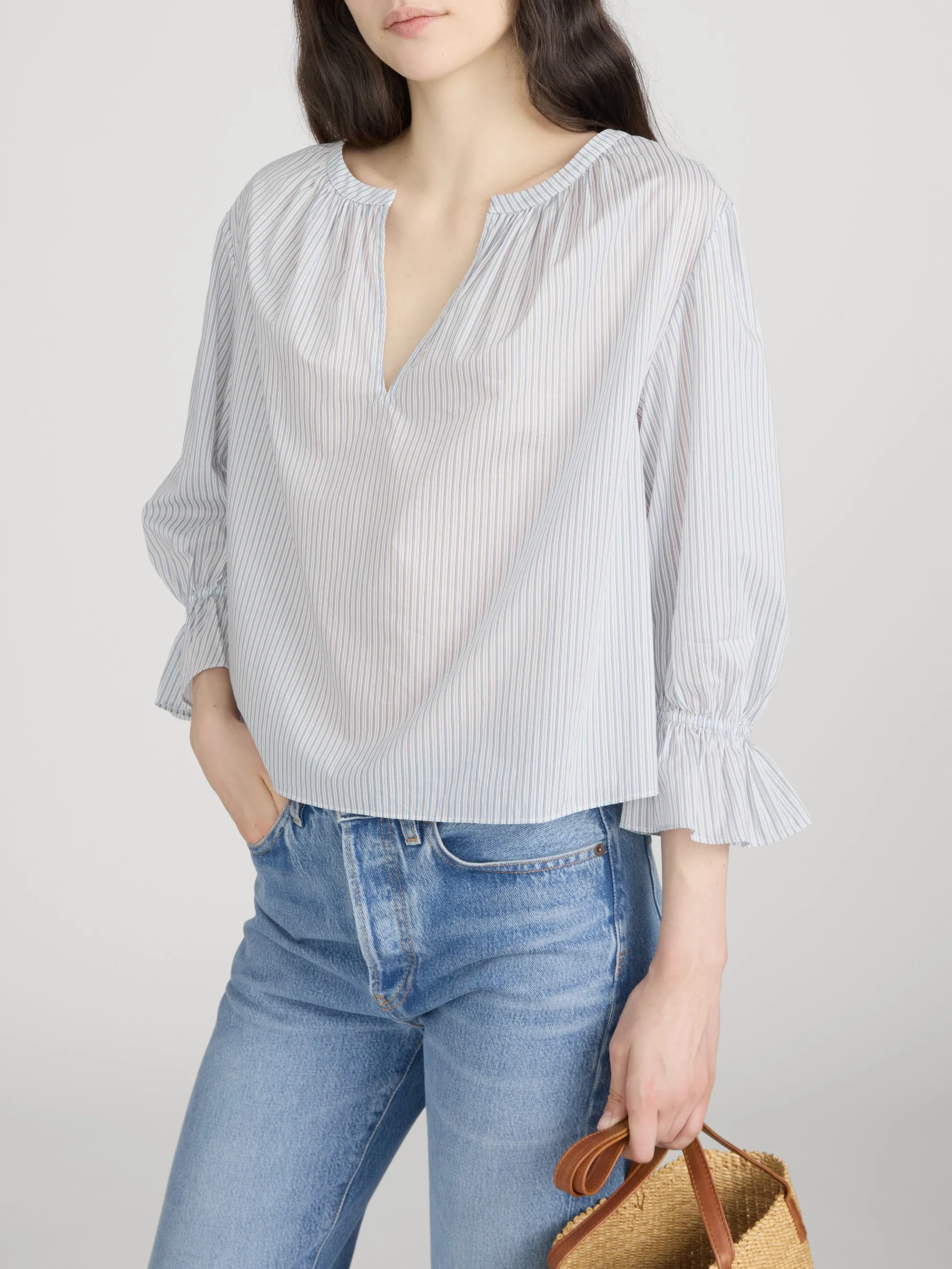 The Poet Blouse -- Ocean Blue Multi sold by Frame Denim product image thumbnail 4