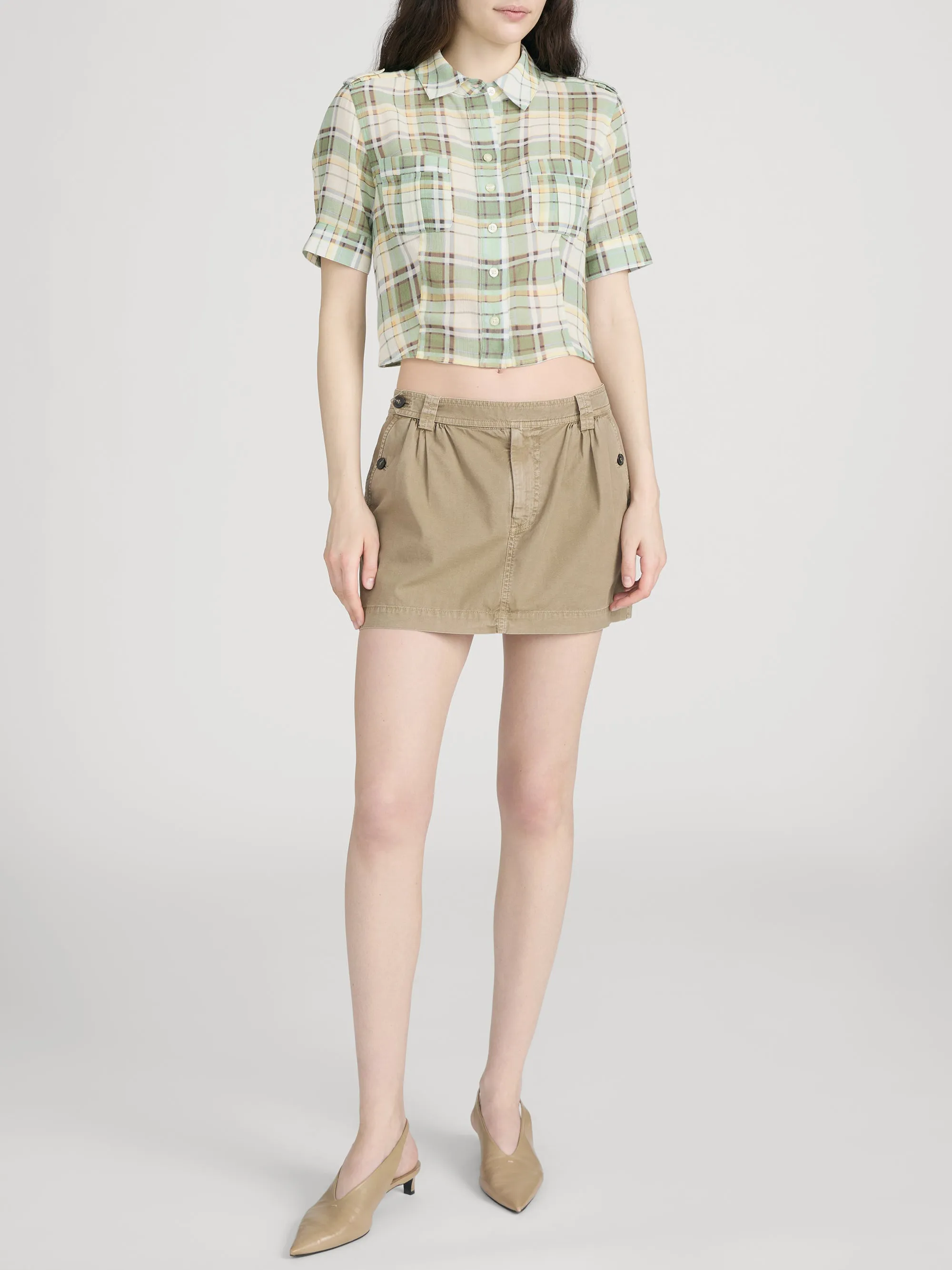 The Utility Shirt -- Jade Green Plaid sold by Frame Denim product image thumbnail 2