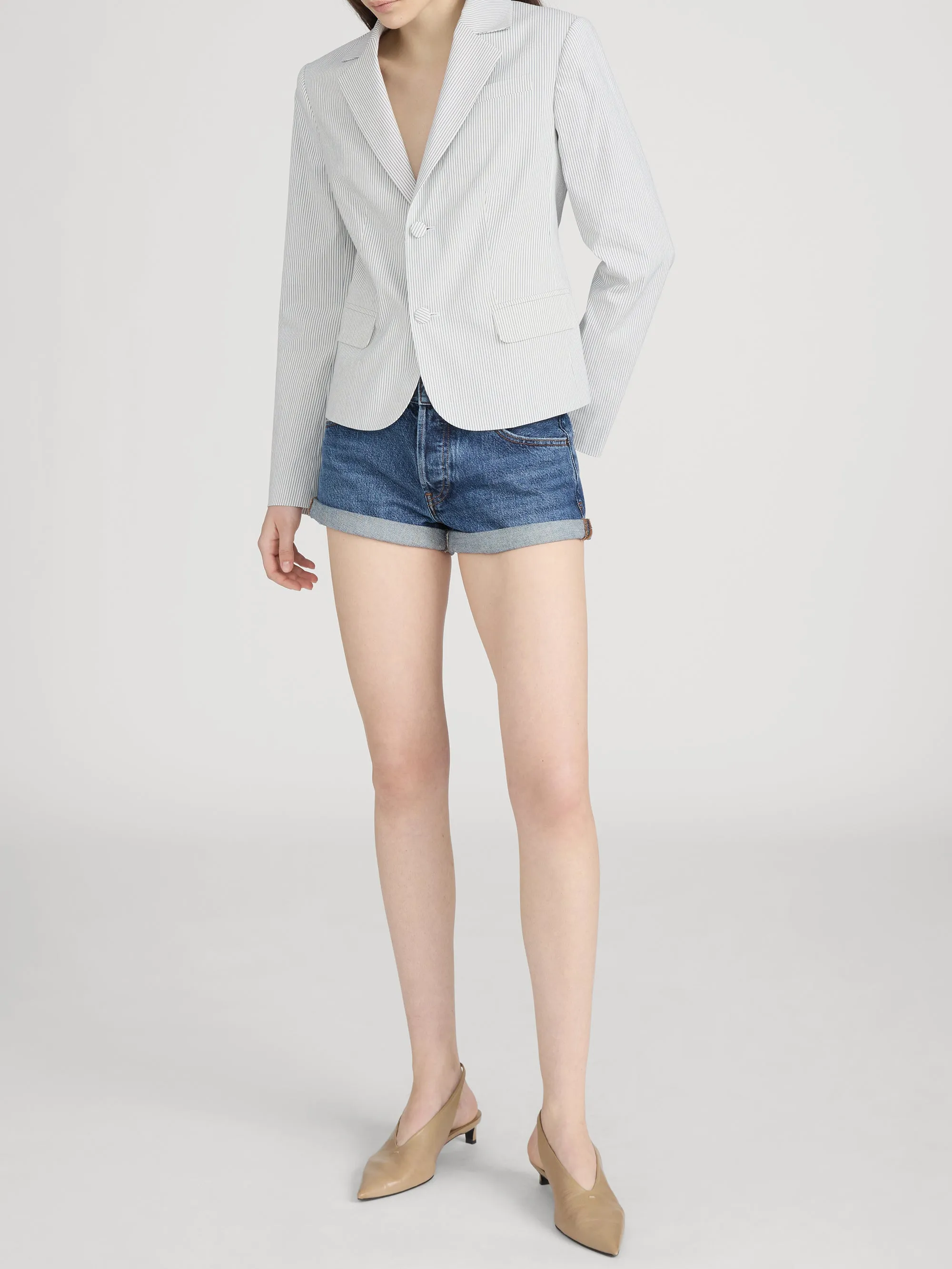 The Stripe Classic Blazer -- Navy Multi sold by Frame Denim product image thumbnail 2