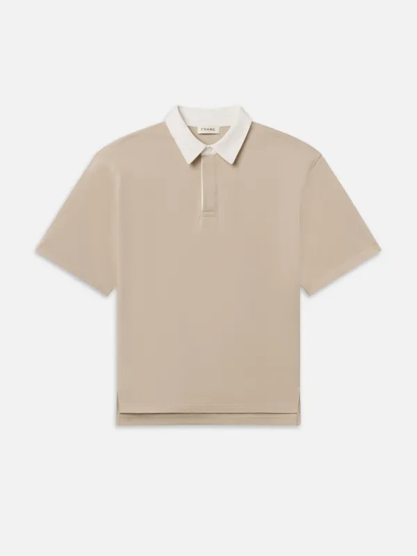 Rugby Polo -- Dusty Beige made by Frame Denim