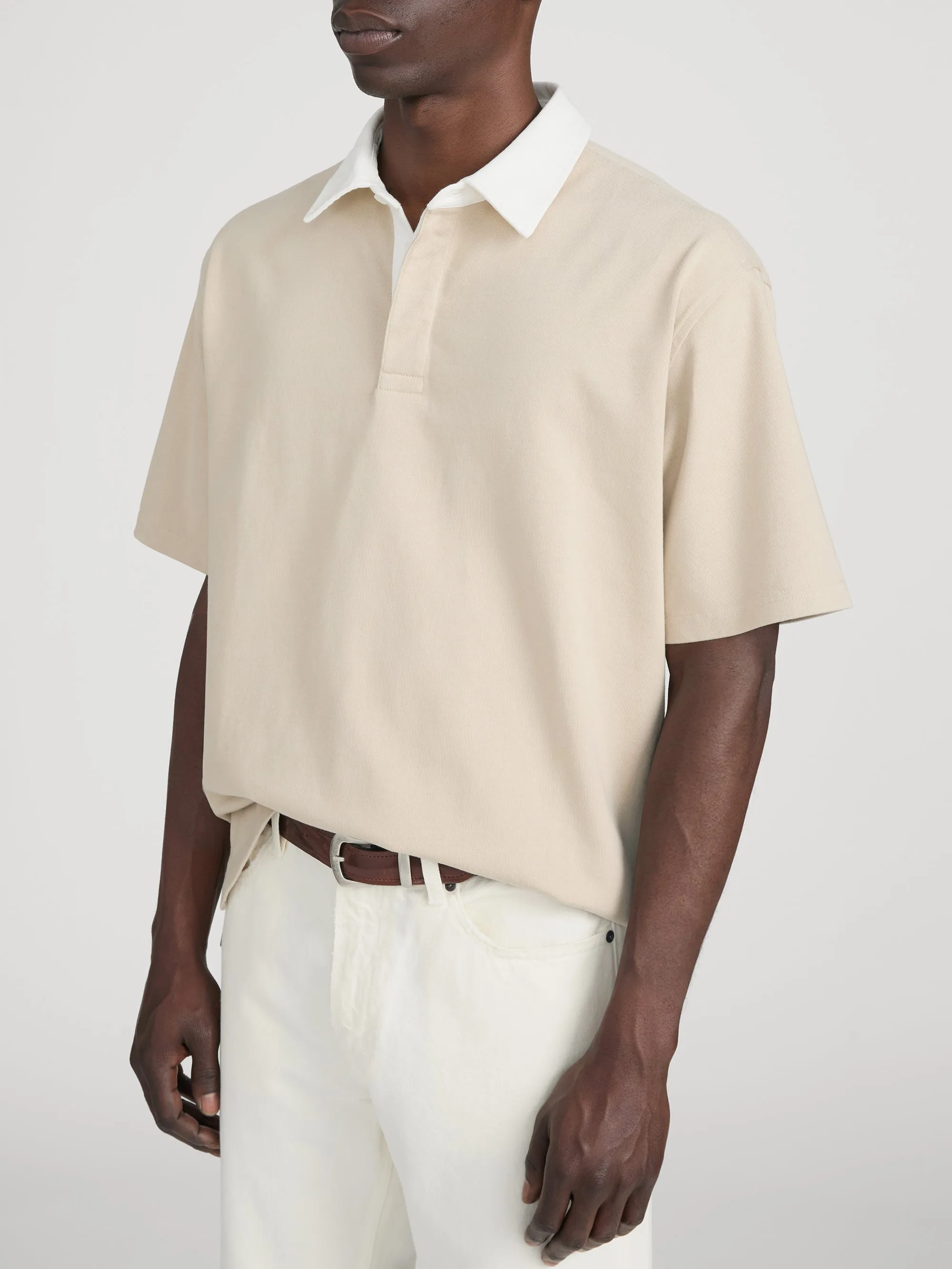 Rugby Polo -- Dusty Beige sold by Frame Denim product image thumbnail 4