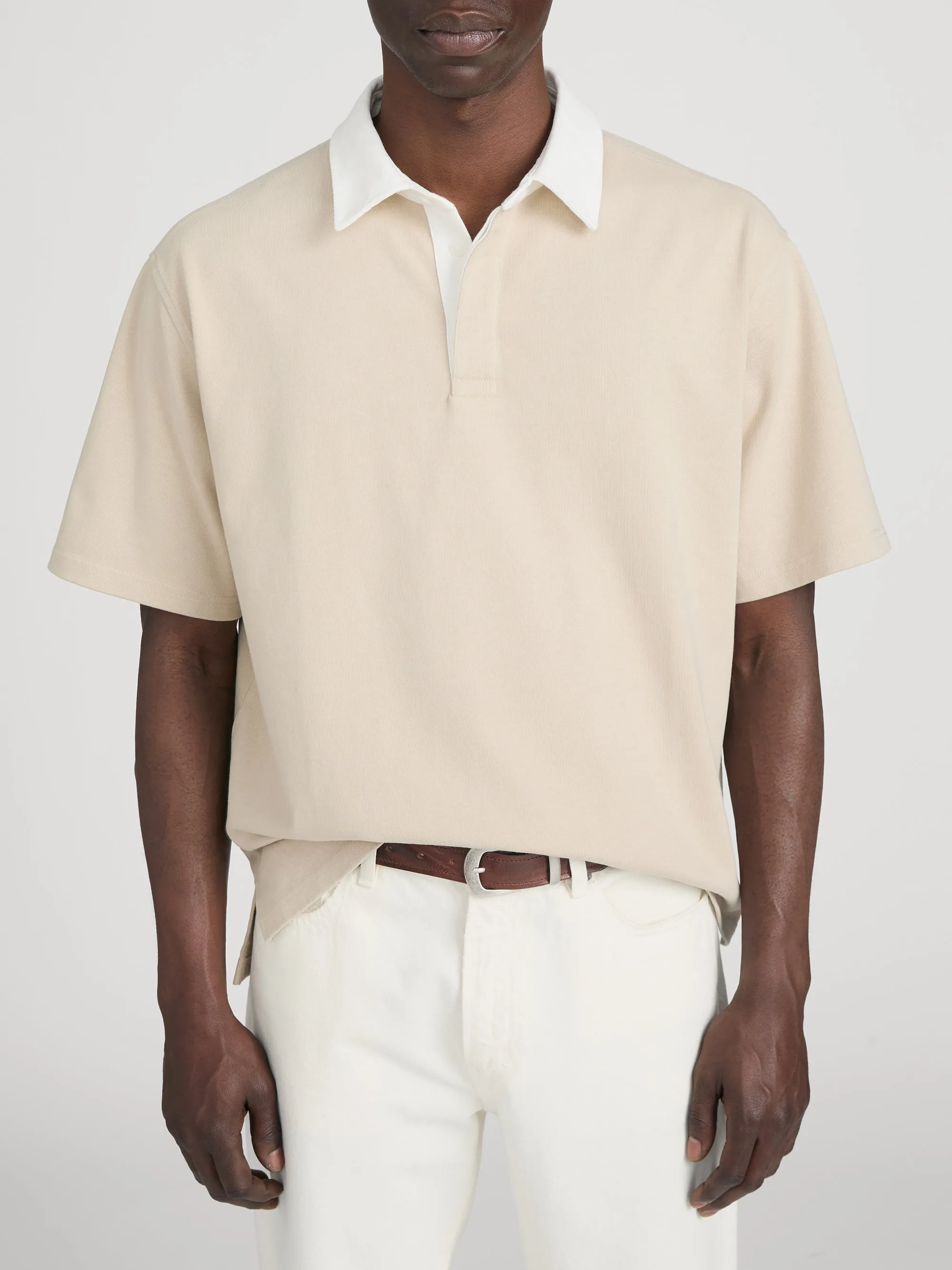 Rugby Polo -- Dusty Beige sold by Frame Denim product image thumbnail 3
